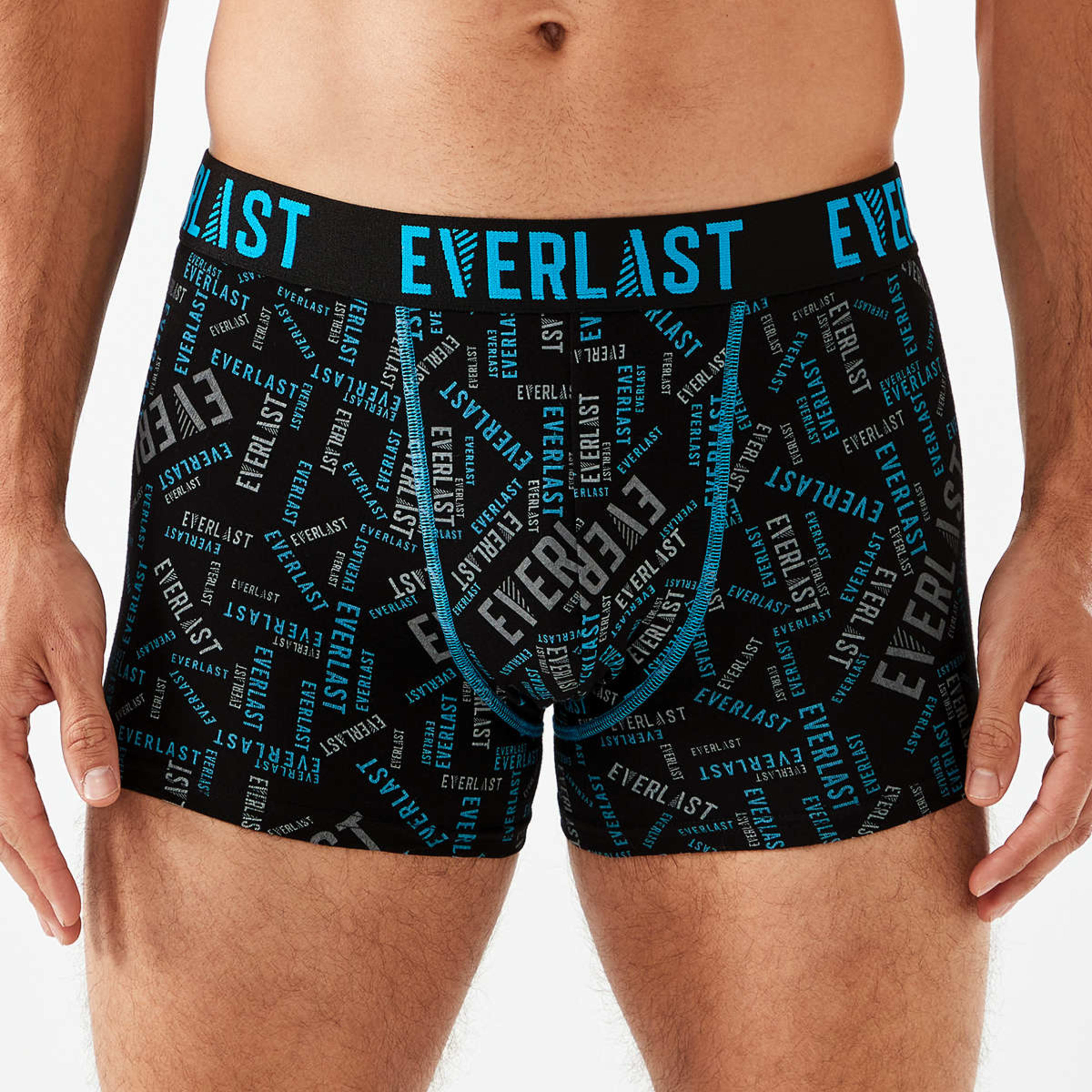 4 3 Pack Everlast Mens Workwear Trunks Everlast, Blue, Orange, 4 of 7