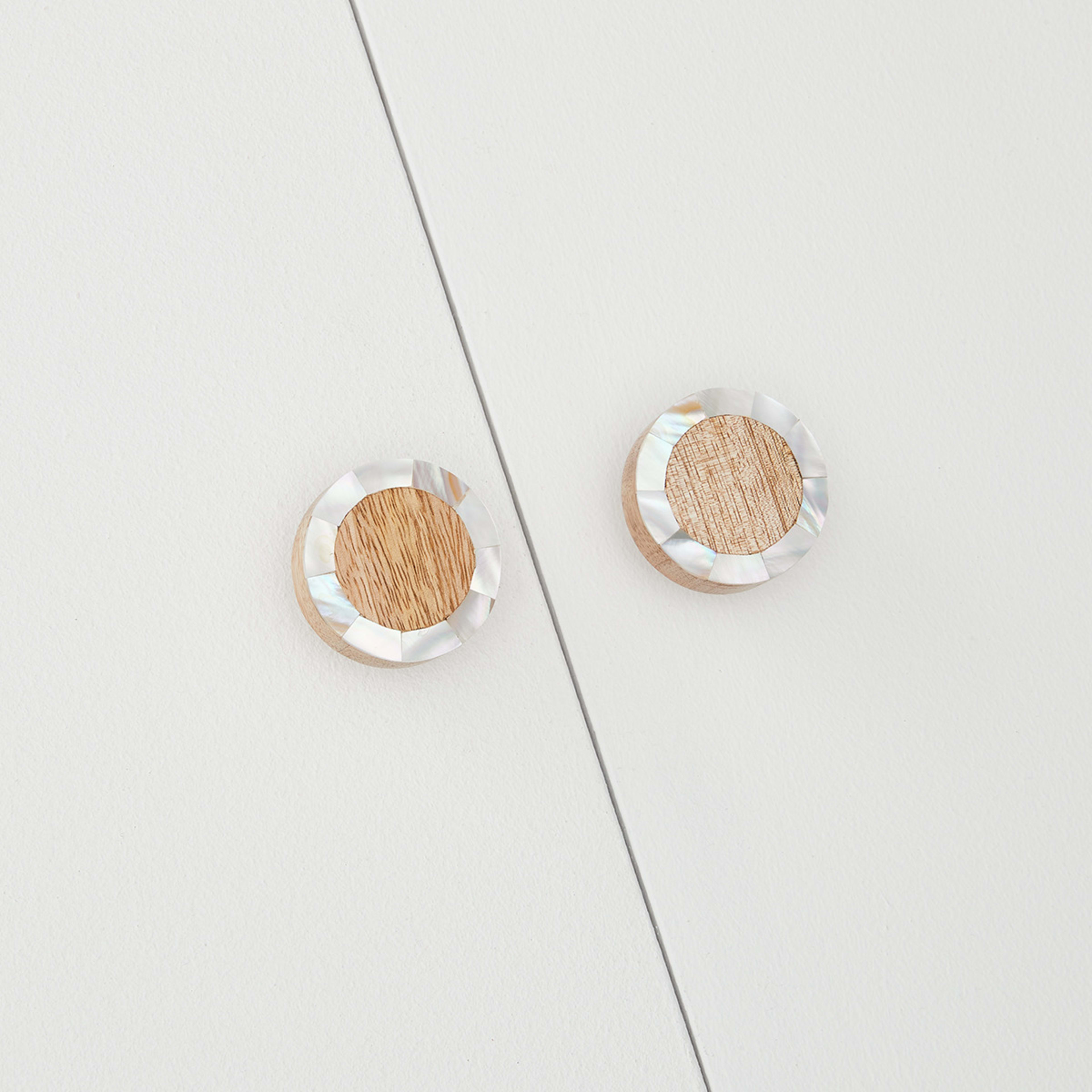 2 Pack Wooden Round Handles Brown Kmart