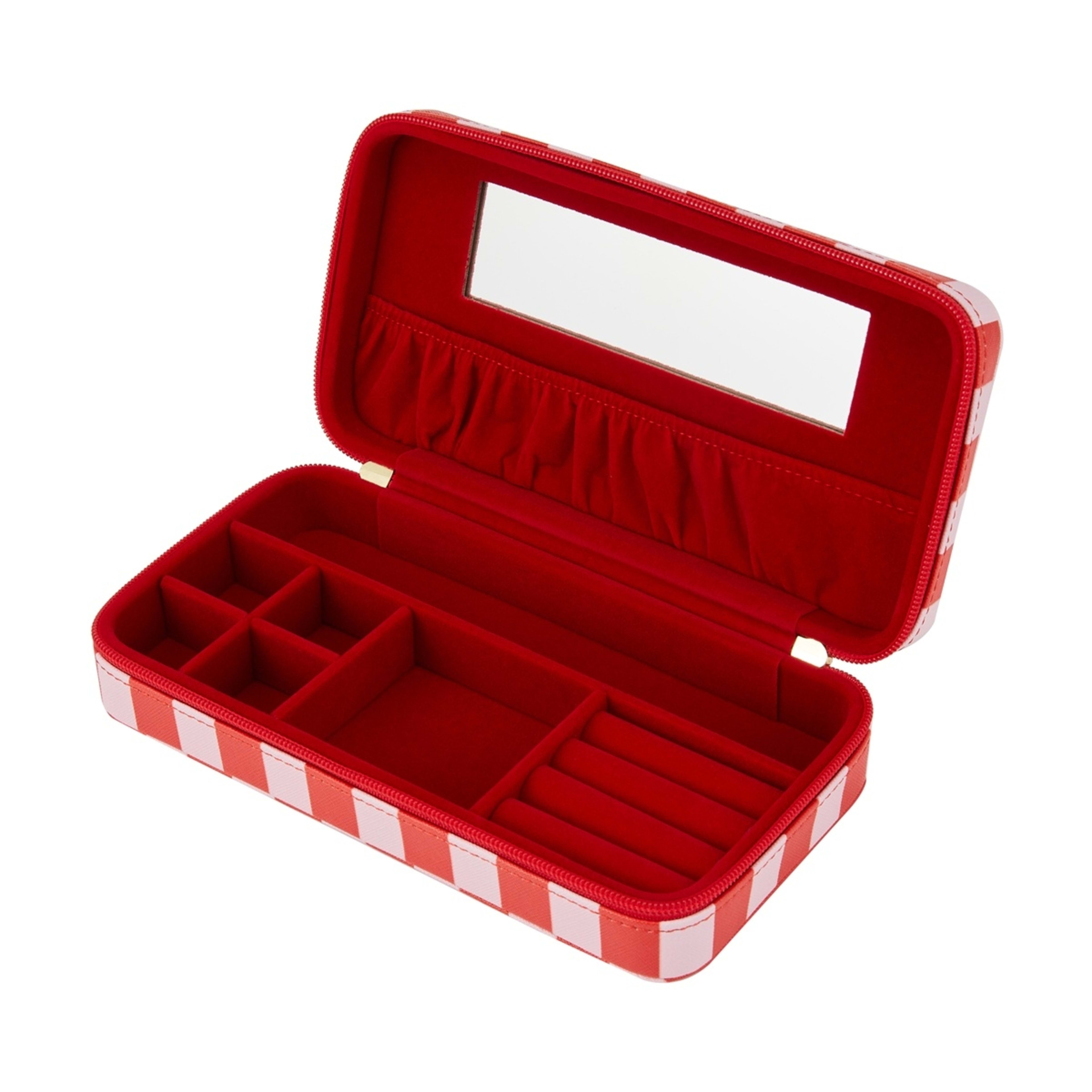 4 Red Stripe Jewellery Case, 4 of 6