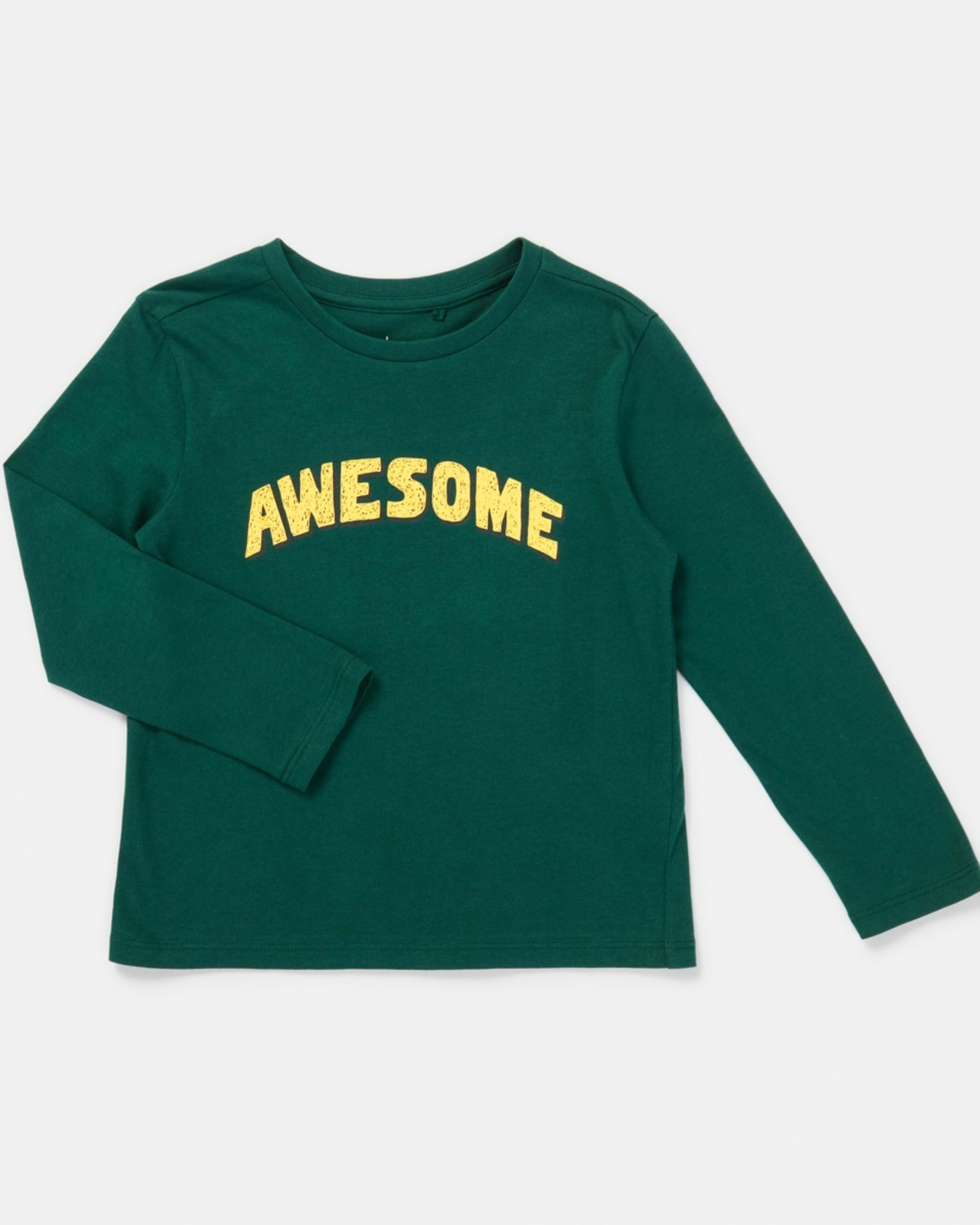 7 Long Sleeve Print T-shirt Grn Awesom, 7 of 8