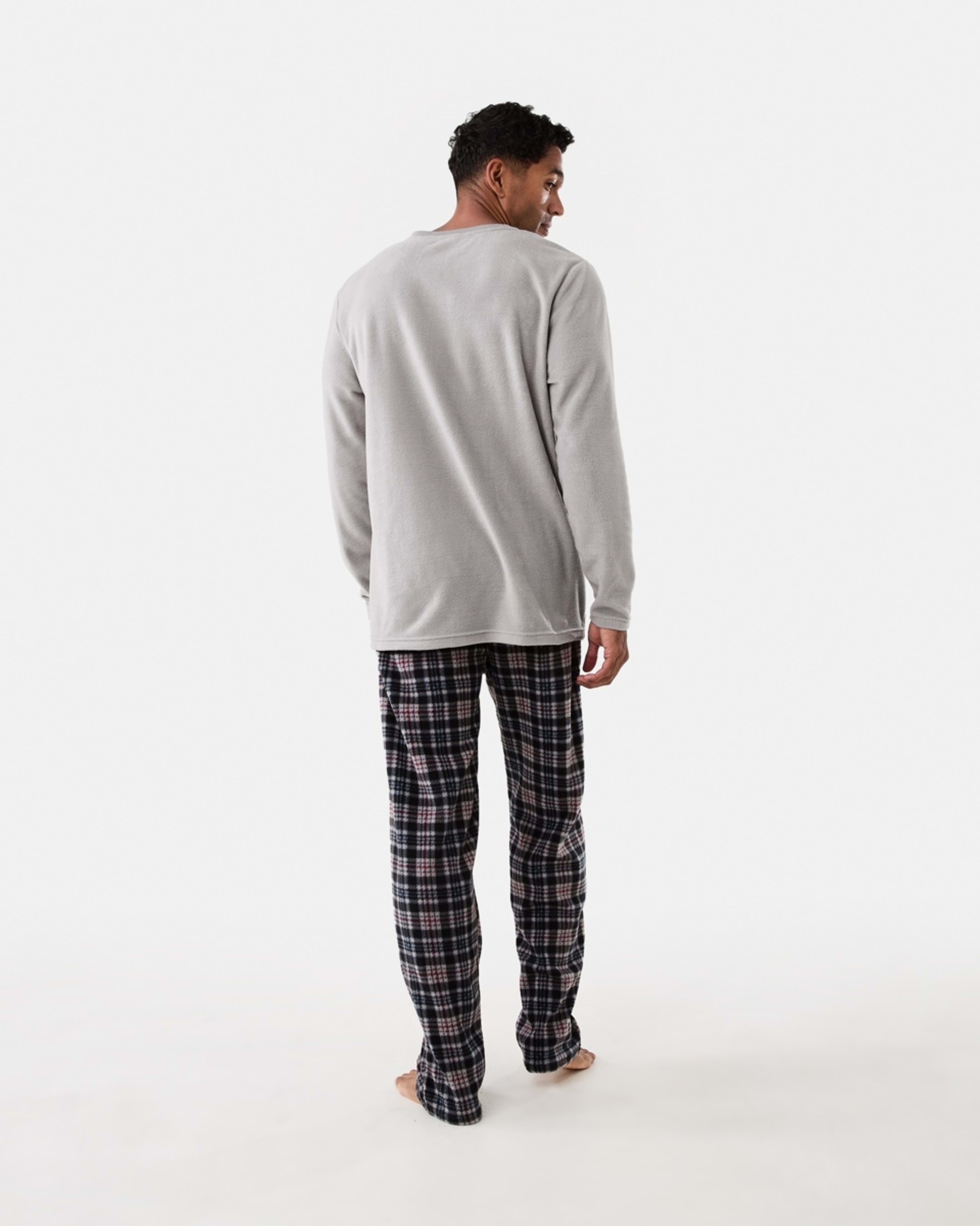 3 Long Sleeve Fleece Pyjama Set Hockeychk, 3 of 7
