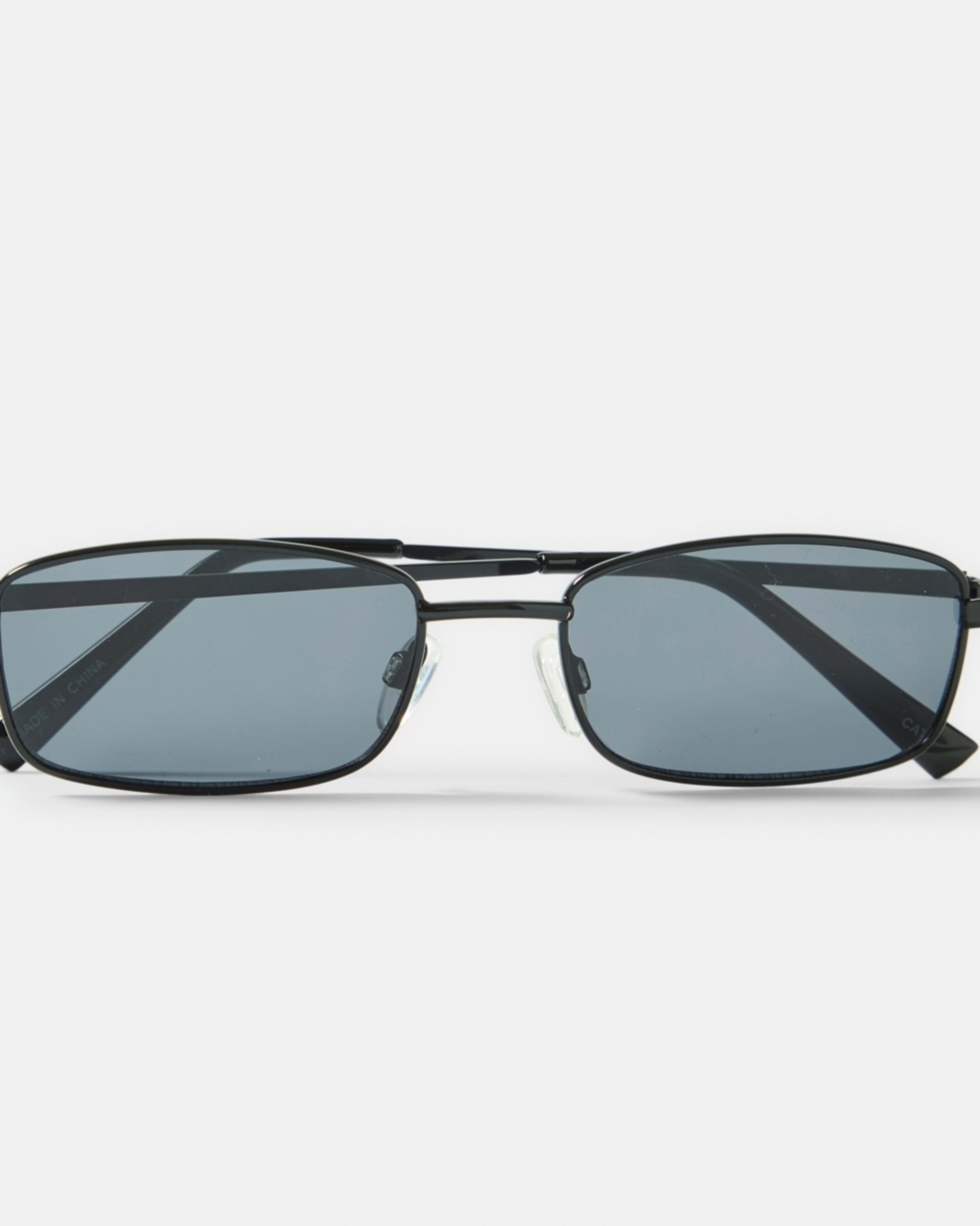2 Rectangle Metal Sunglasses Black, 2 of 6