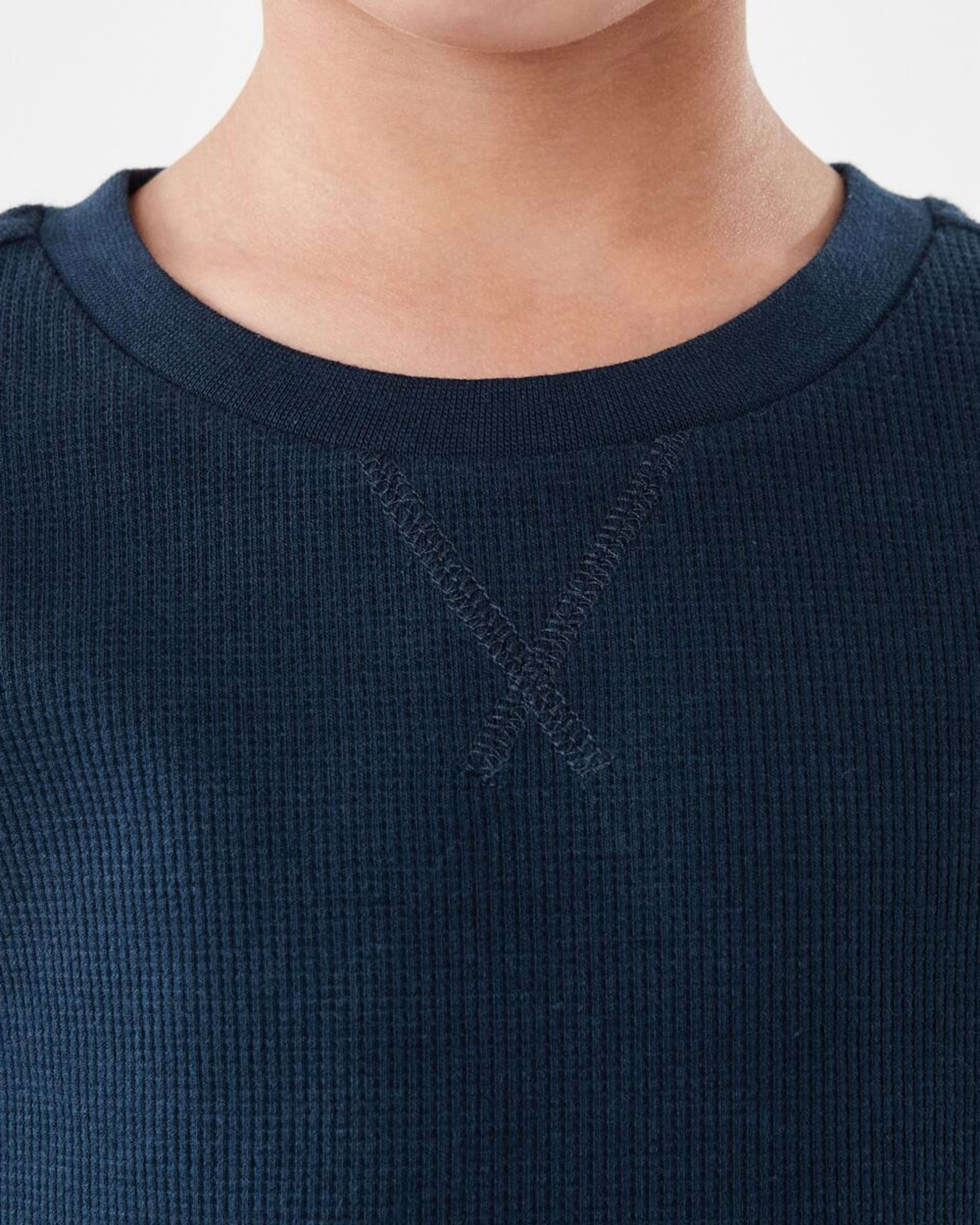 4 Waffle Pyjama Set Dress Navy, 4 of 6