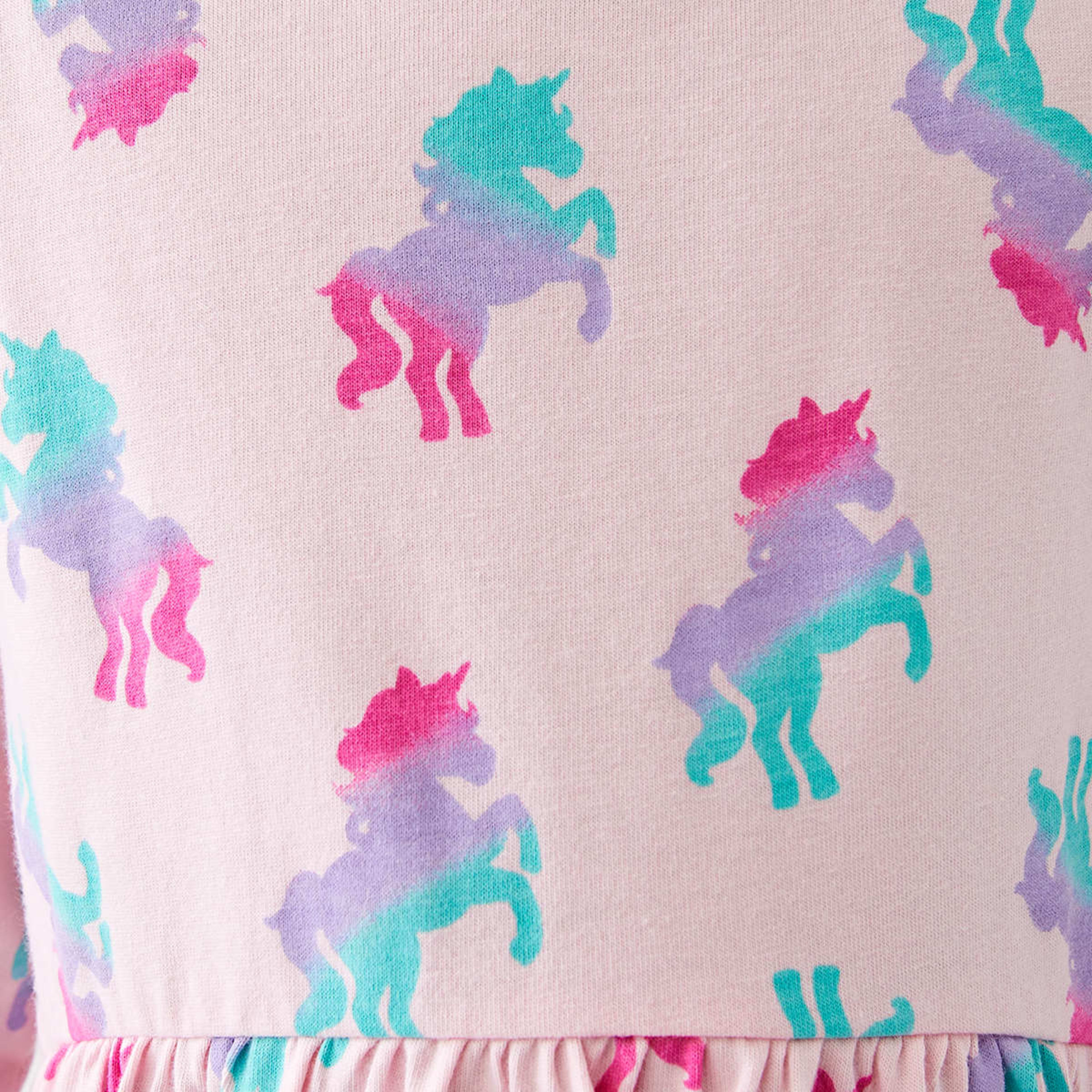 5 Long Sleeve Jersey Dress Unicorn, 5 of 10