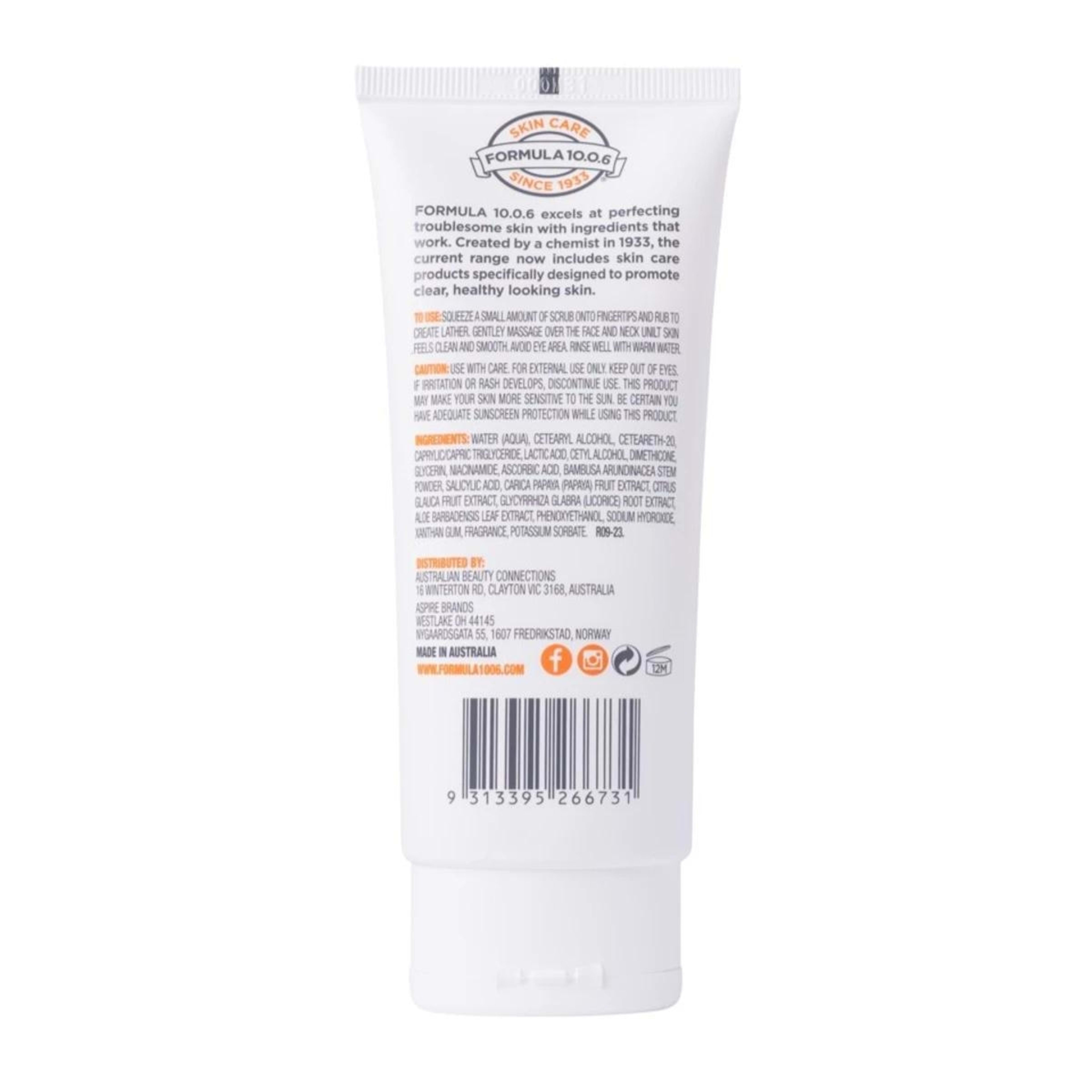 2 Formula 10.0.6 Show the Glow Brightening Facial Exfoliant 100ml - Papaya and Desert Lime, 2 of 2