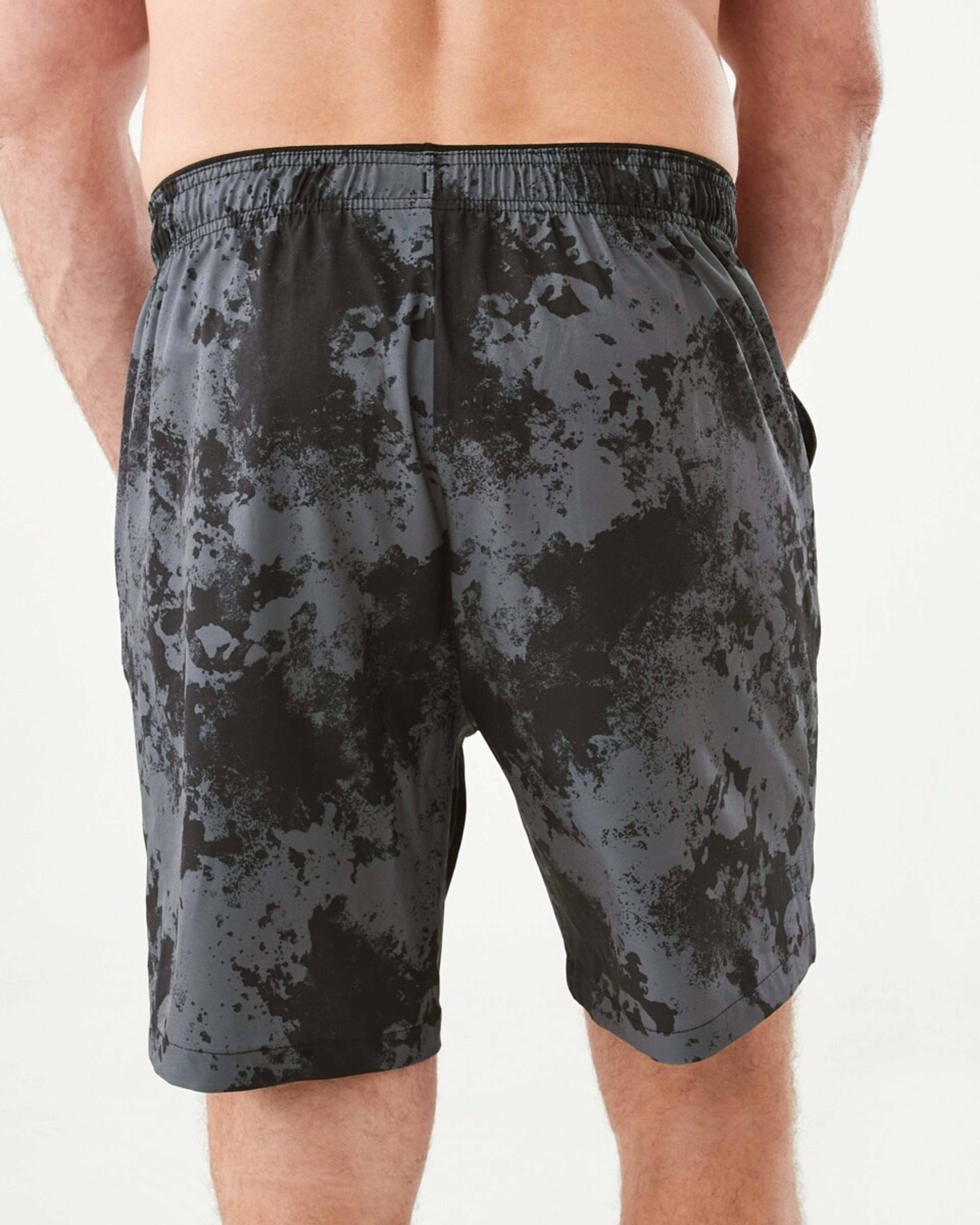 3 Active Mens Gym Shorts Blk Mono, 3 of 6
