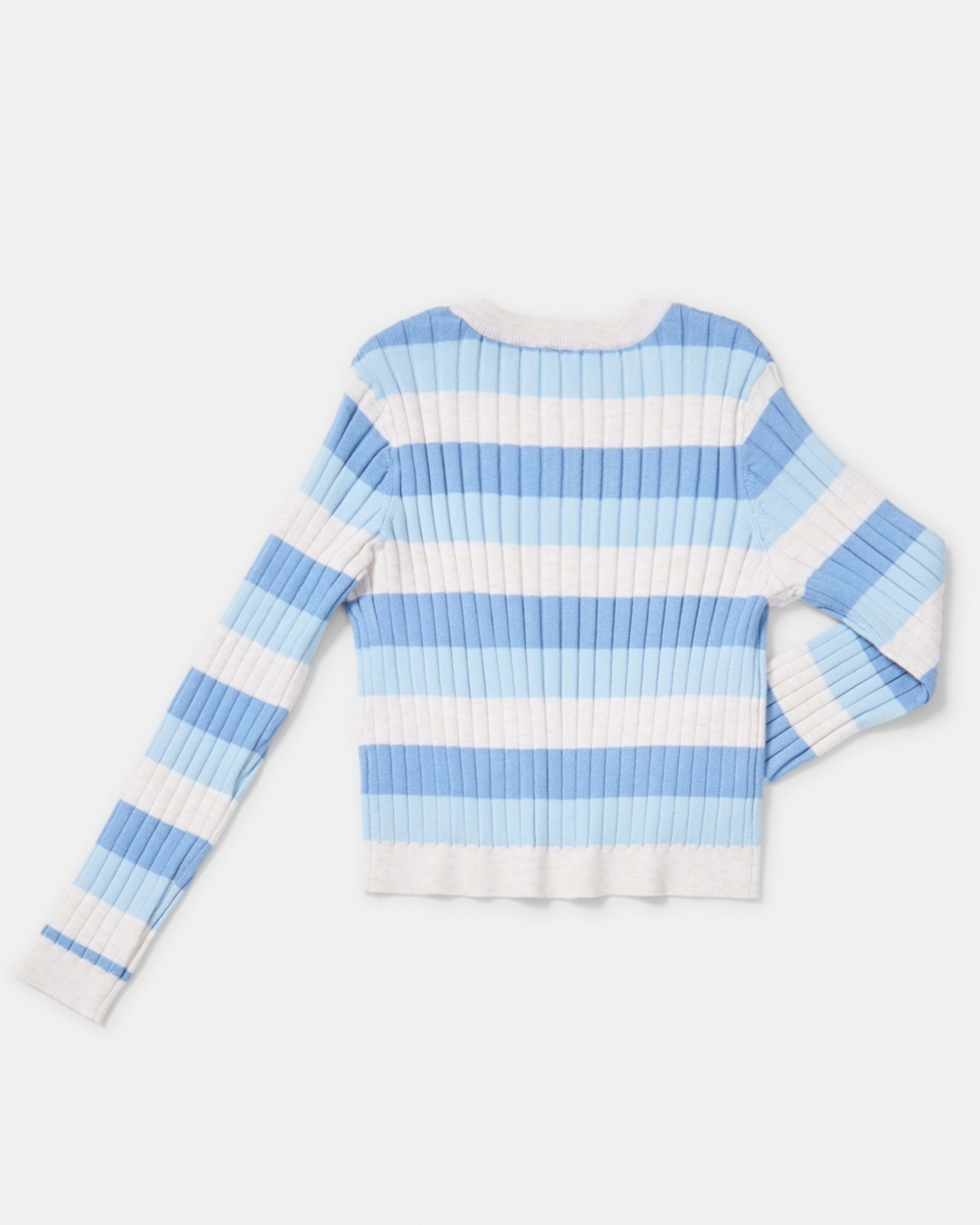 8 Long Sleeve Rib Knit Top Stripe, 8 of 8