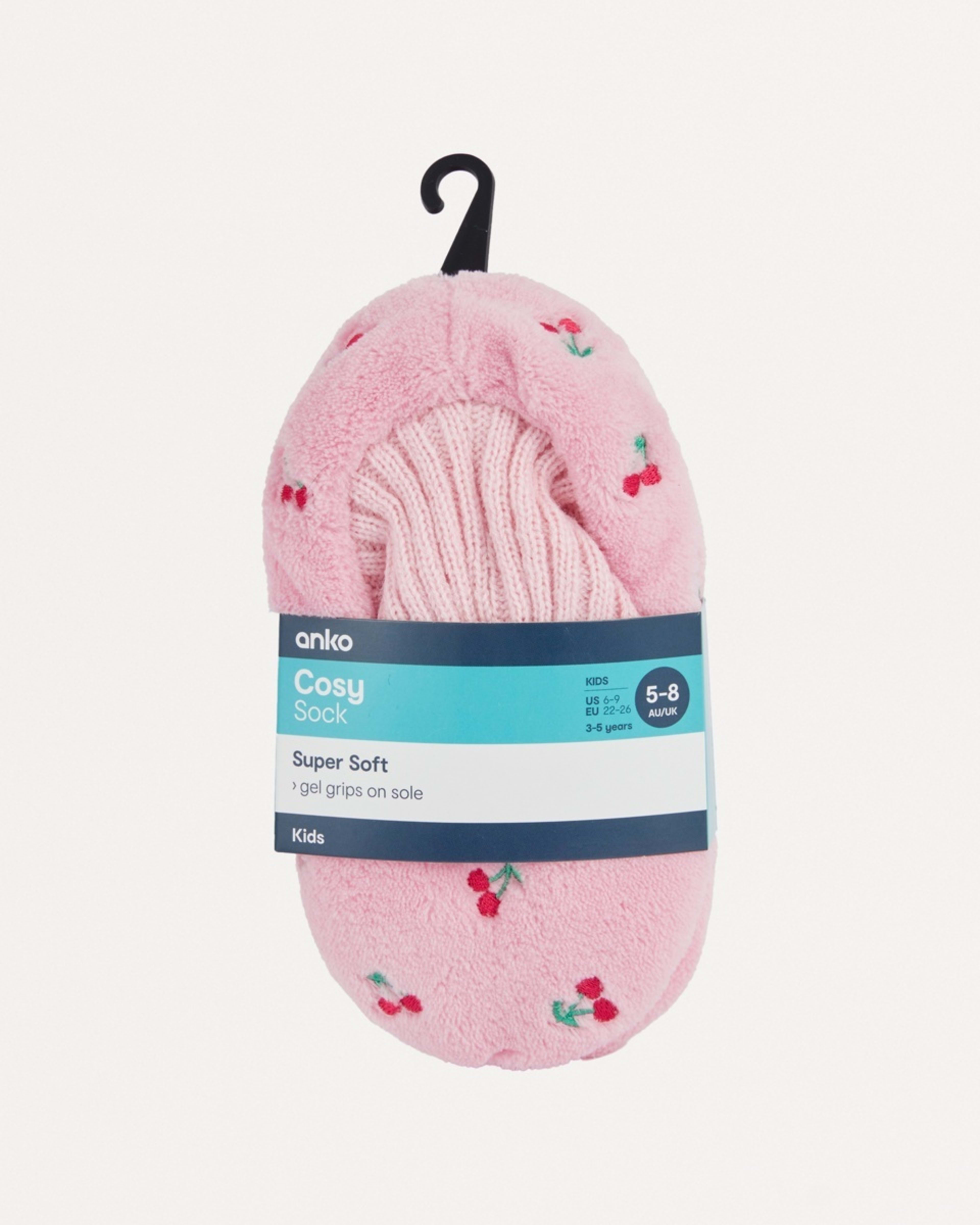 3 Cosy Socks Pnk Cherry, 3 of 3