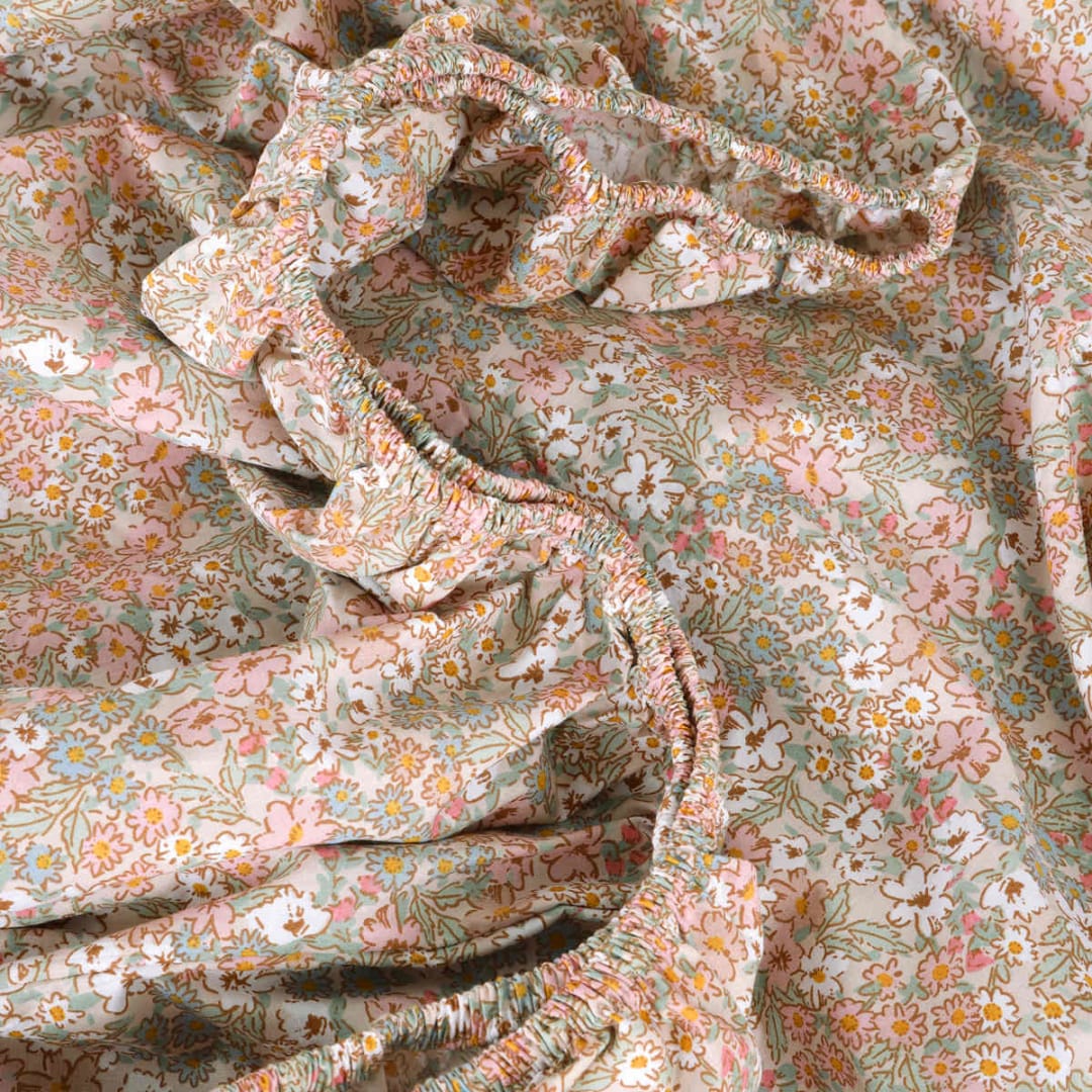 250 Thread Count Floral Cotton Sheet Set Single Bed Kmart