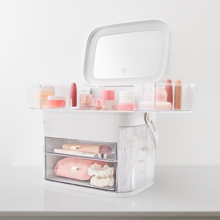Cosmetic Caddy with Mirror - Kmart