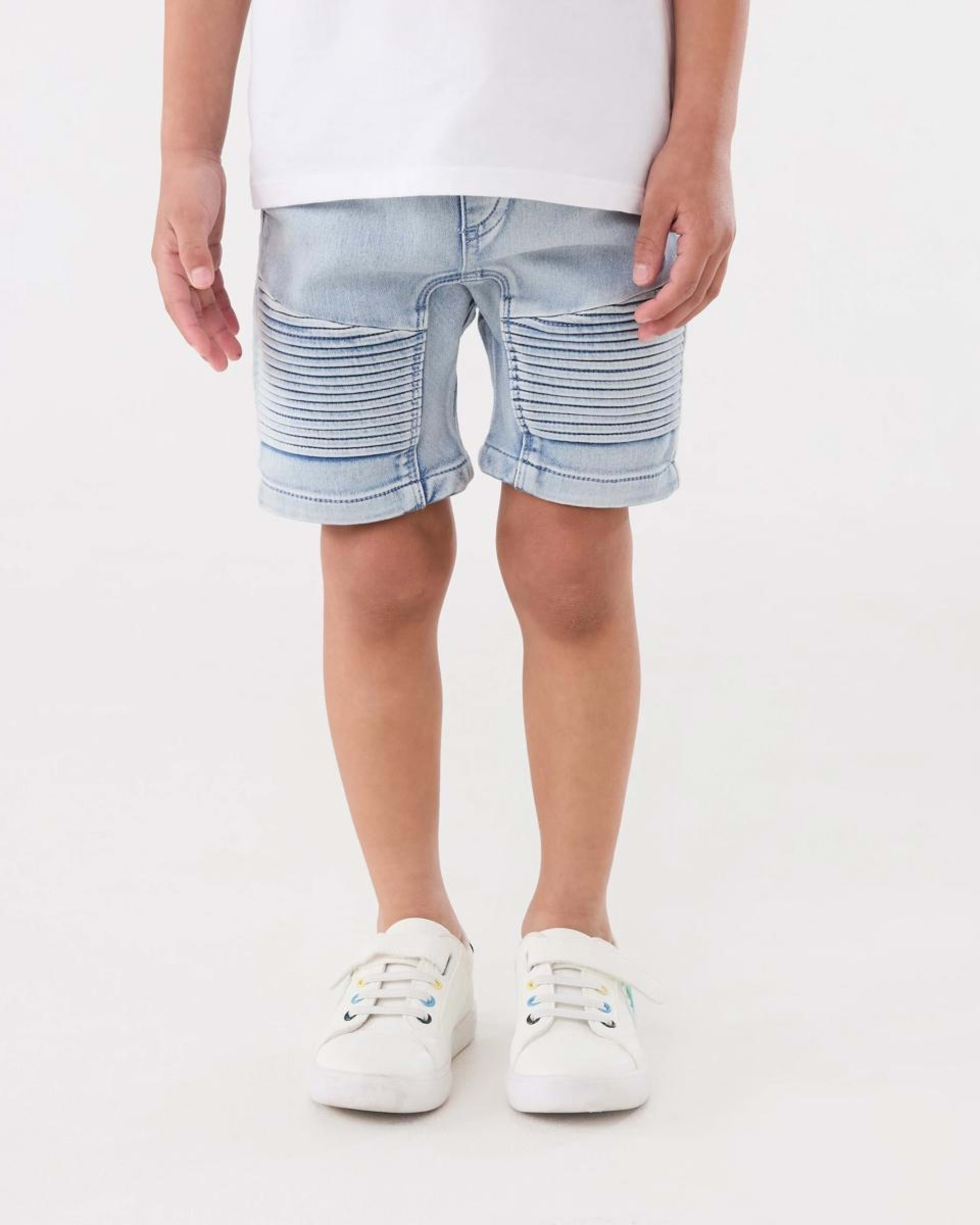 1 Moto Denim Shorts MID WASH, 1 of 6