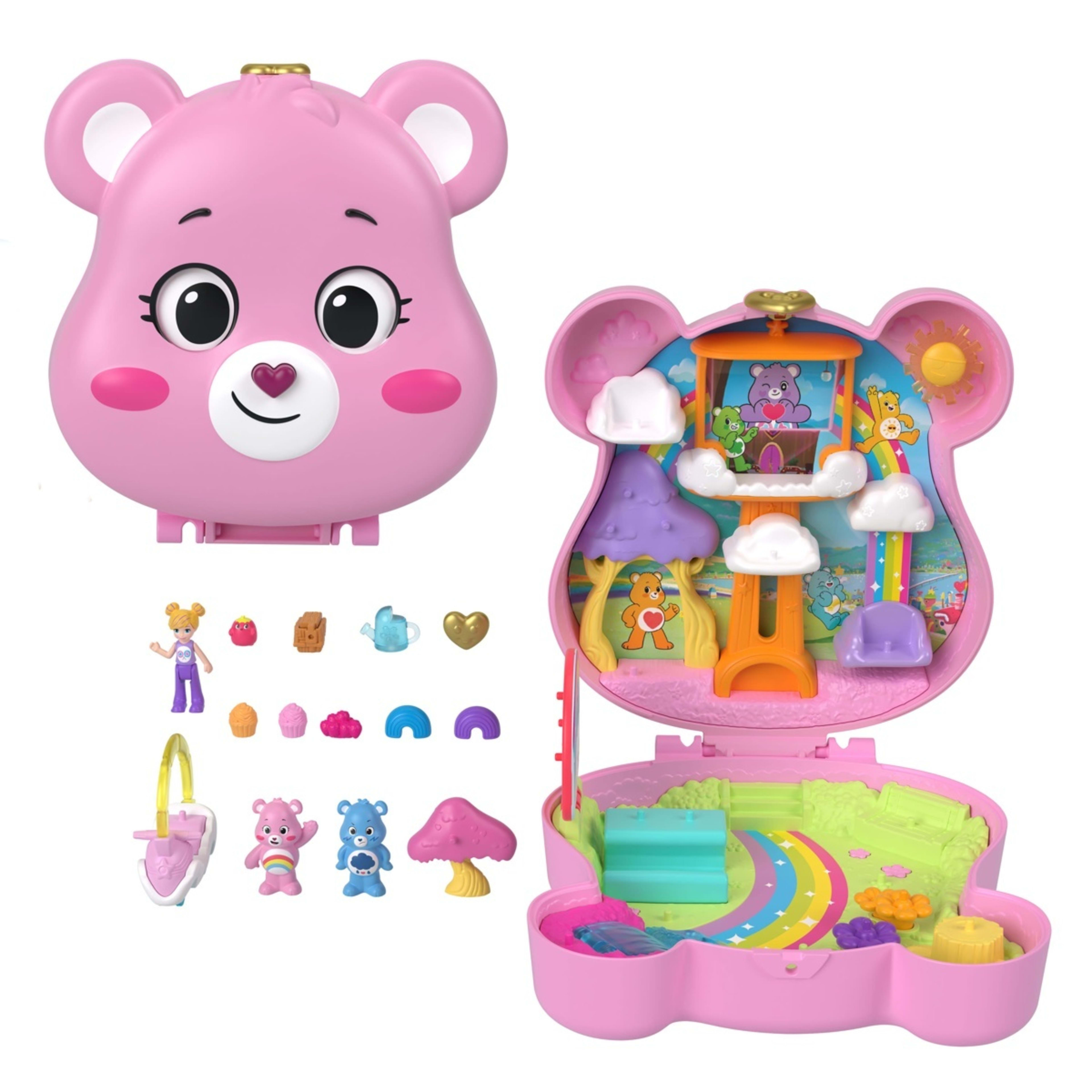 2 Polly Pocket x Care Bears Dolls and Playset, 2 of 6