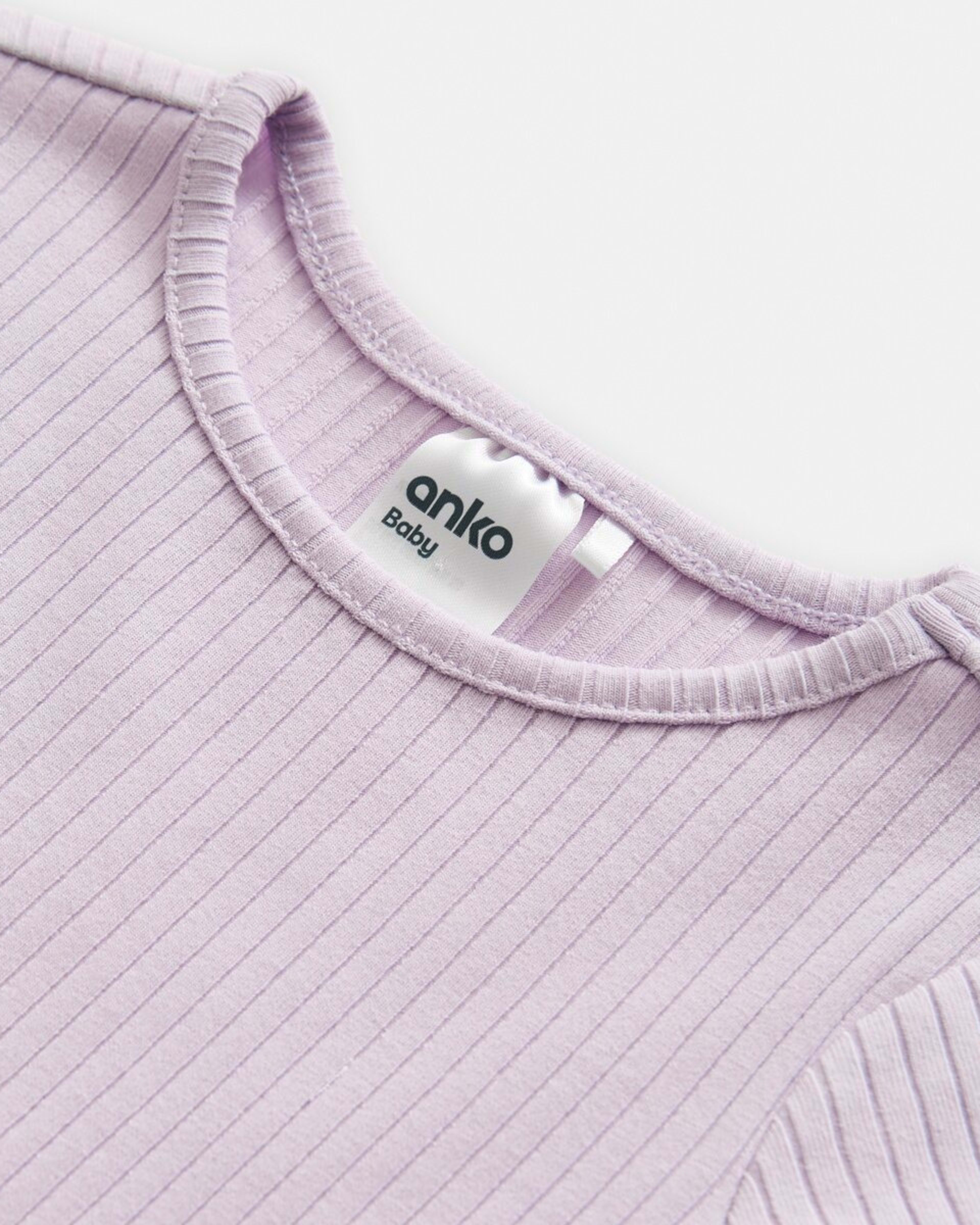 7 3 Pack Long Sleeve Rib T-shirts Purple Stripe Multi Pack, 7 of 8