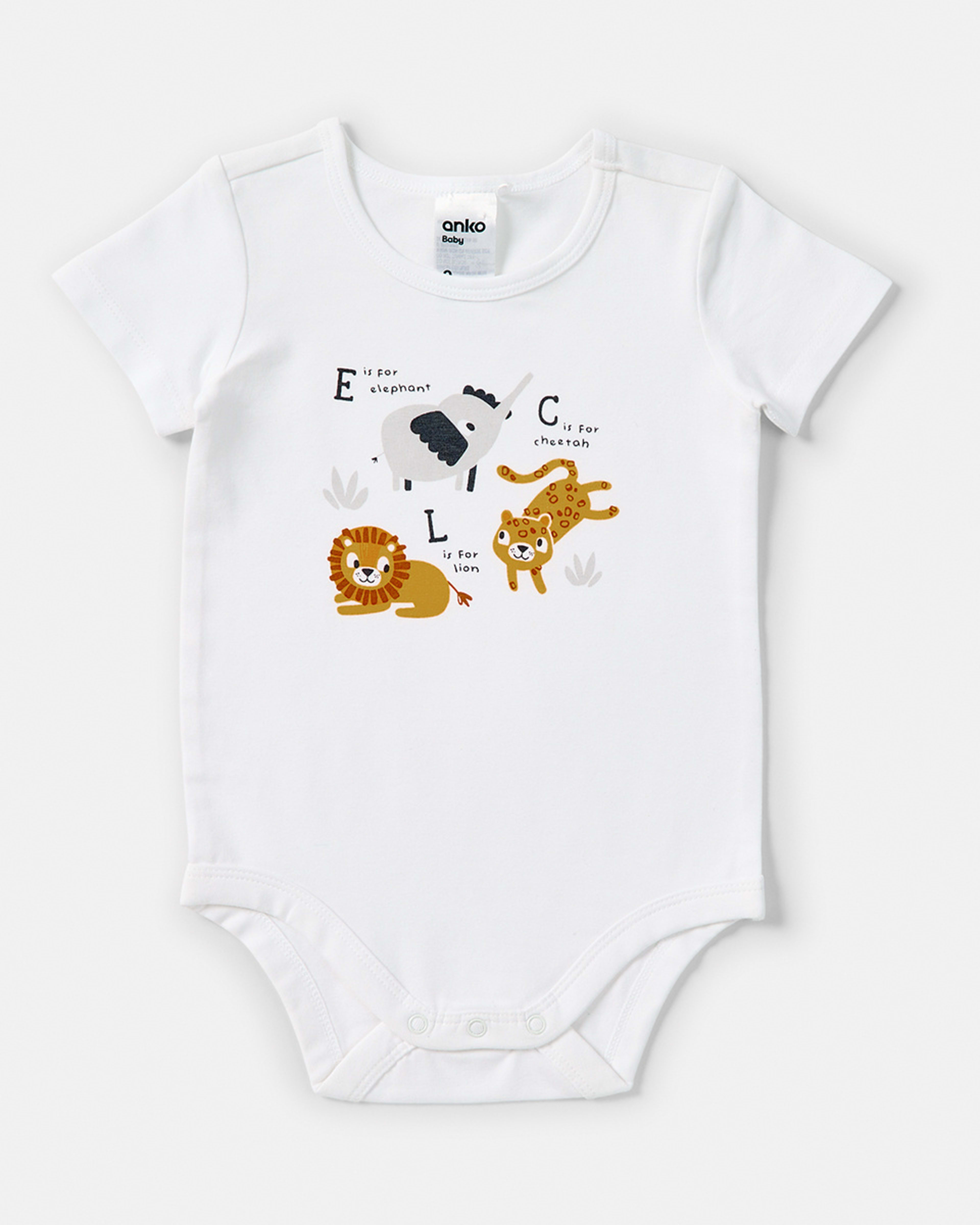 5 3 Pack Short Sleeve Bodysuits Jungle, 5 of 8