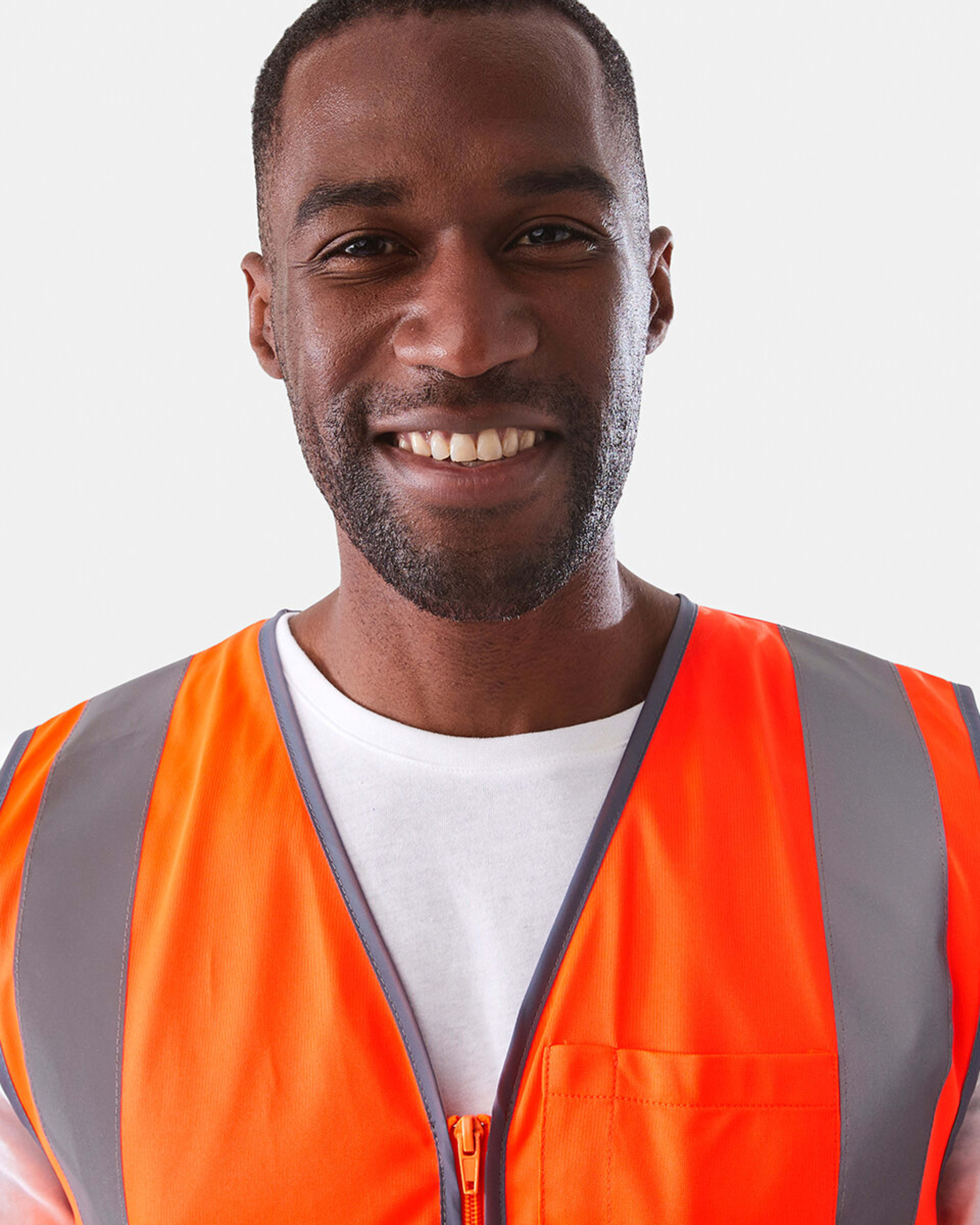 8 Workwear Hi-Visibility Vest SAFETY ORANGE, 8 of 10