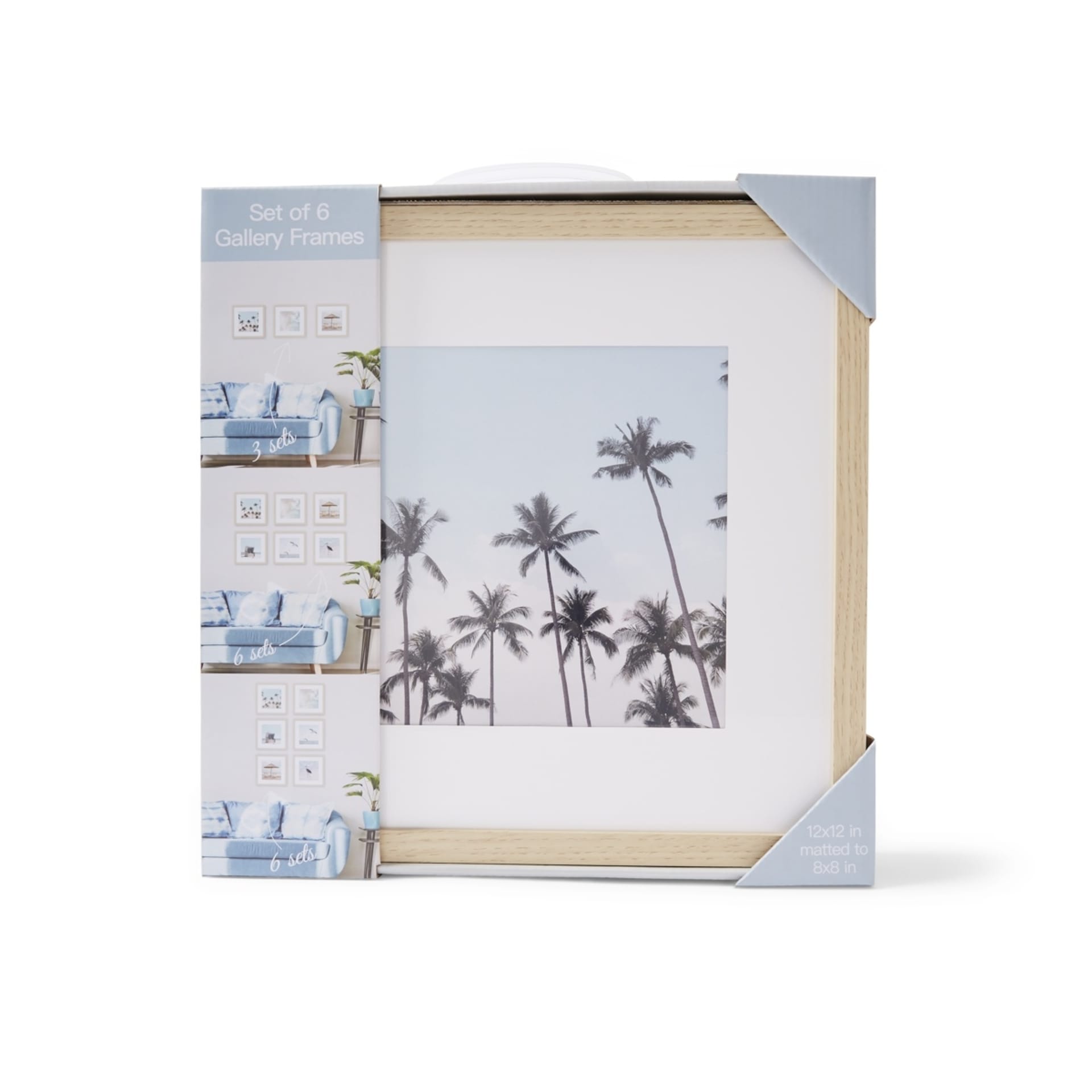 Set of 6 Gallery Frames - Oak Look - Kmart