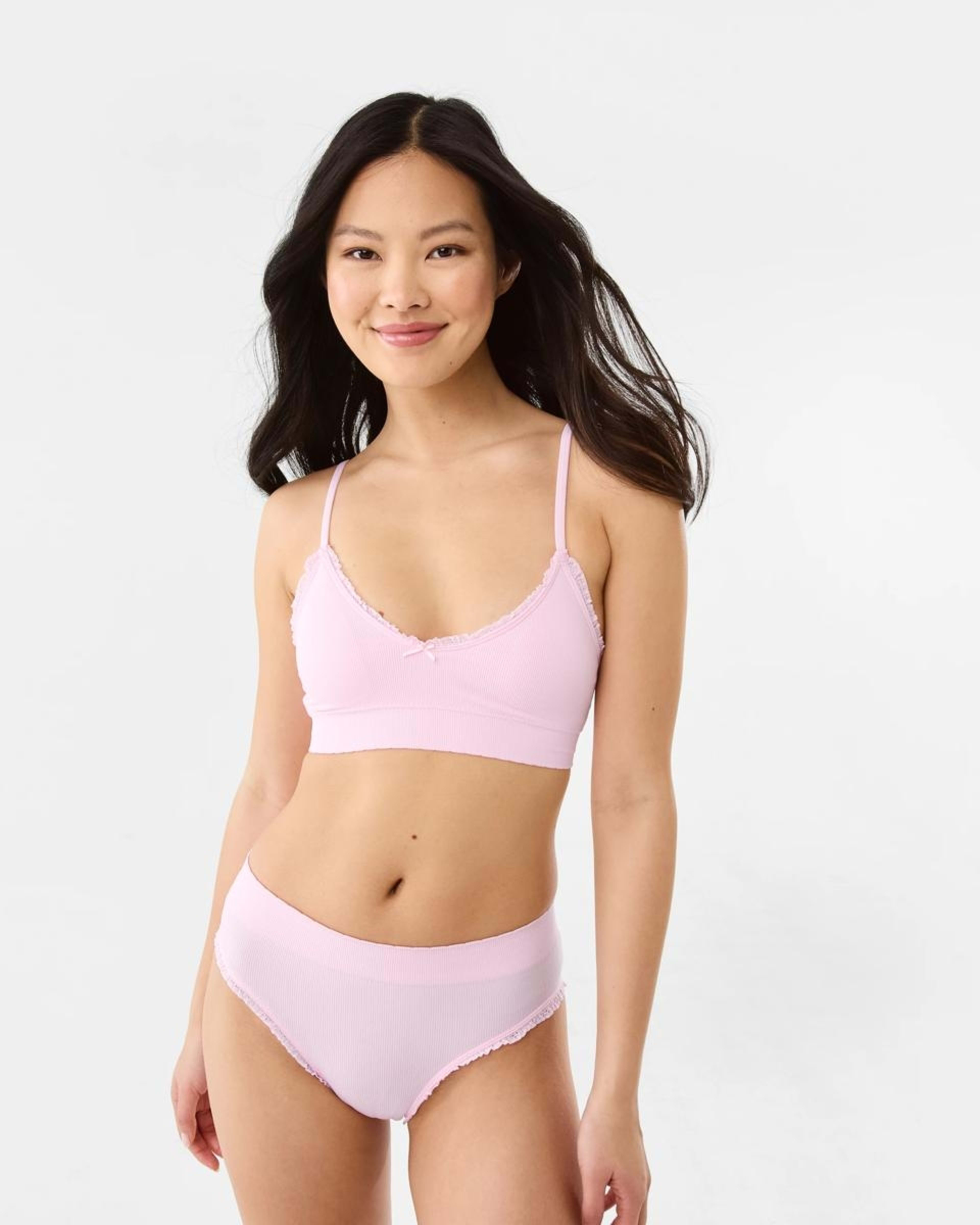 9 2 Pack Seamfree Rib Bralette BERRY, PINK LADY, 9 of 10