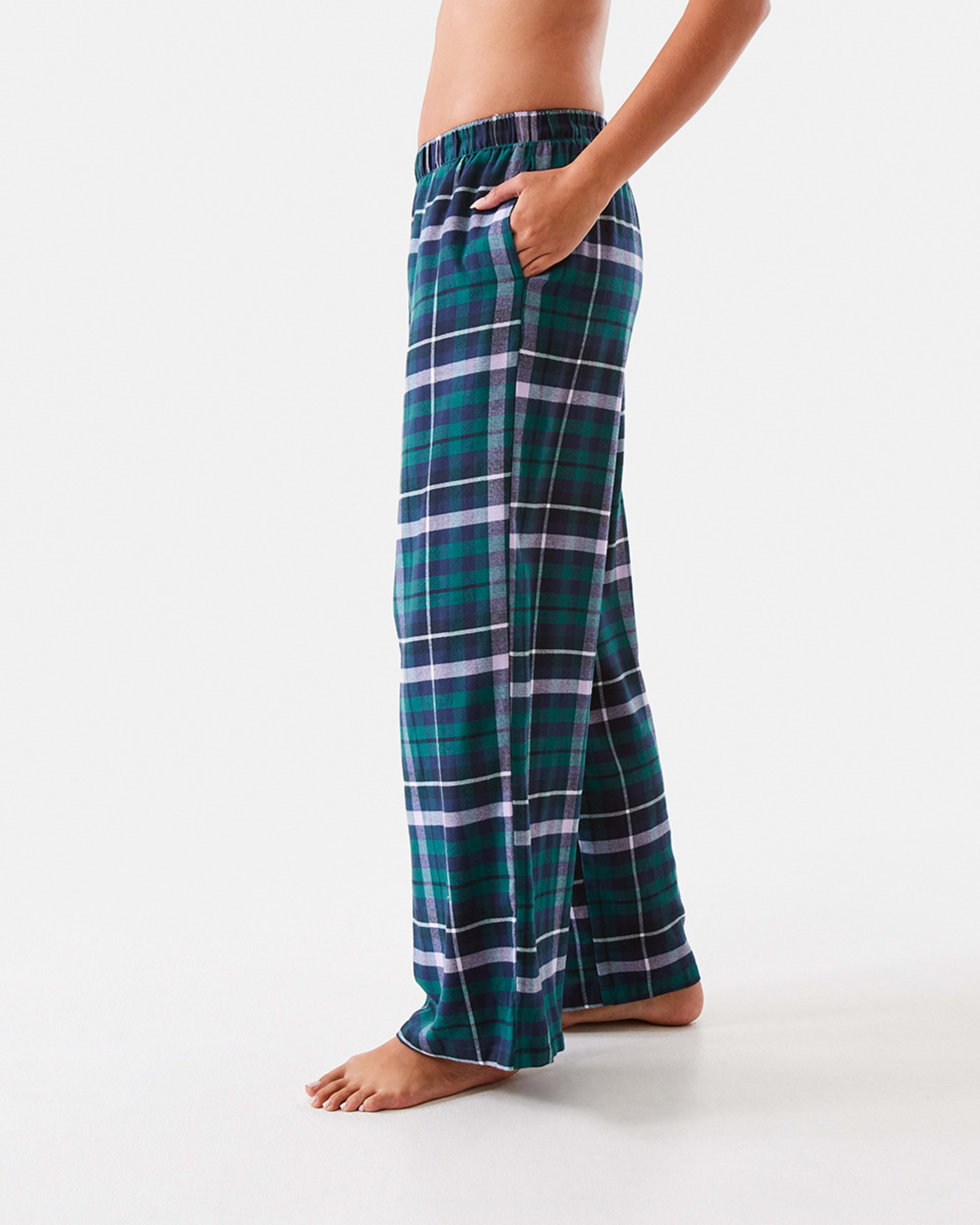 2 Boyfriend Flannel Pants Dark Check, 2 of 5