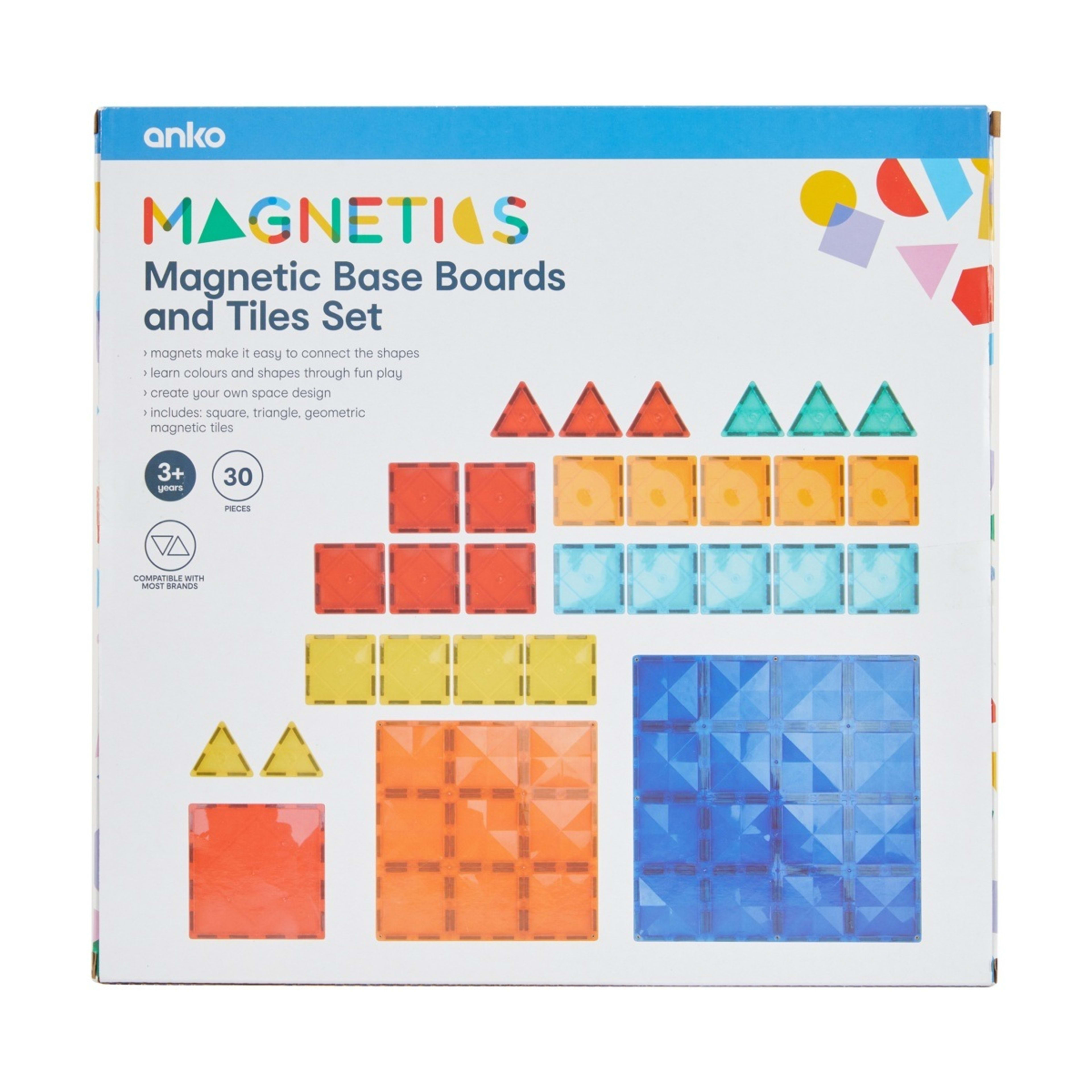 10 30 Piece Magnetic Base Boards and Tiles Set, 10 of 10