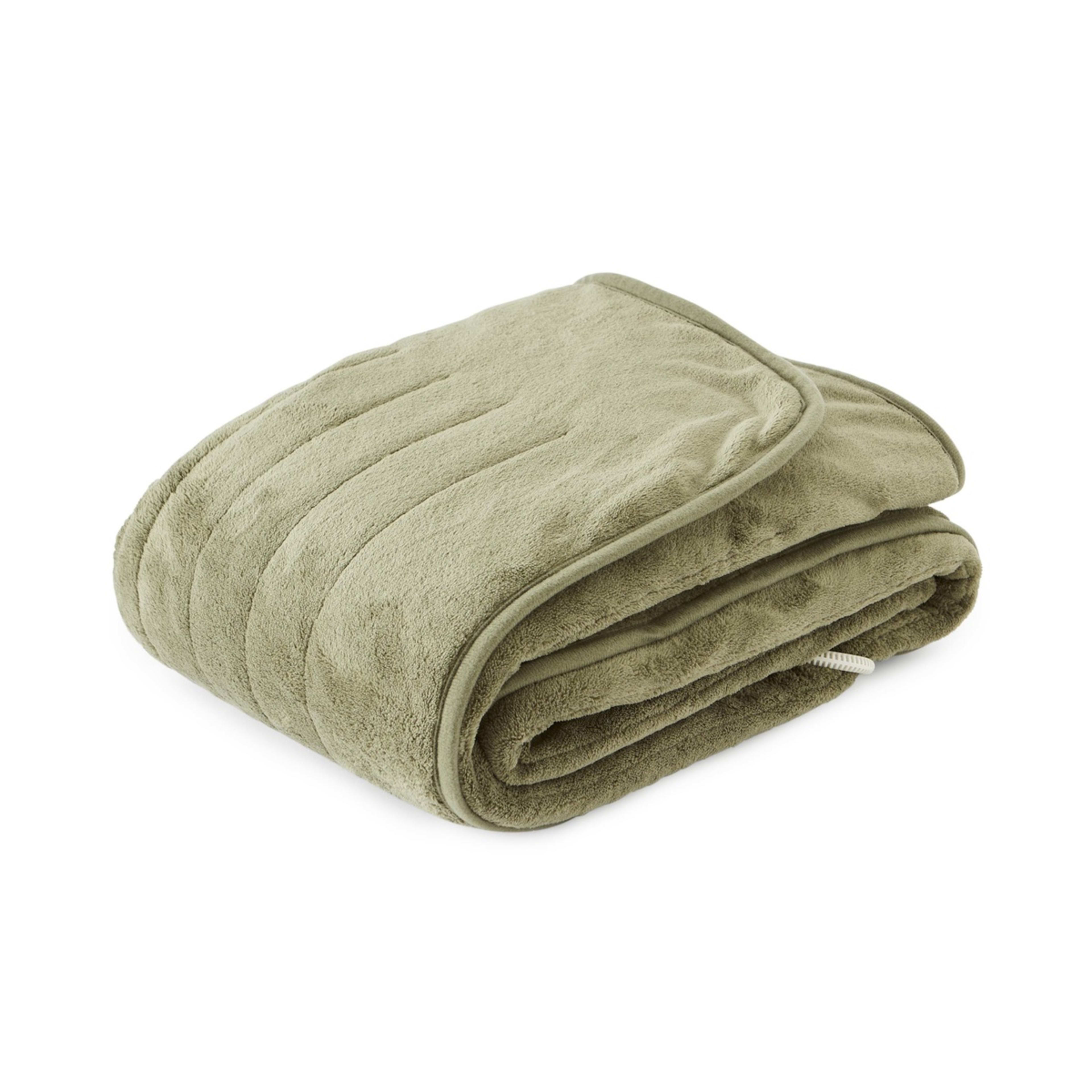 Heated Throw Green and Cream Kmart