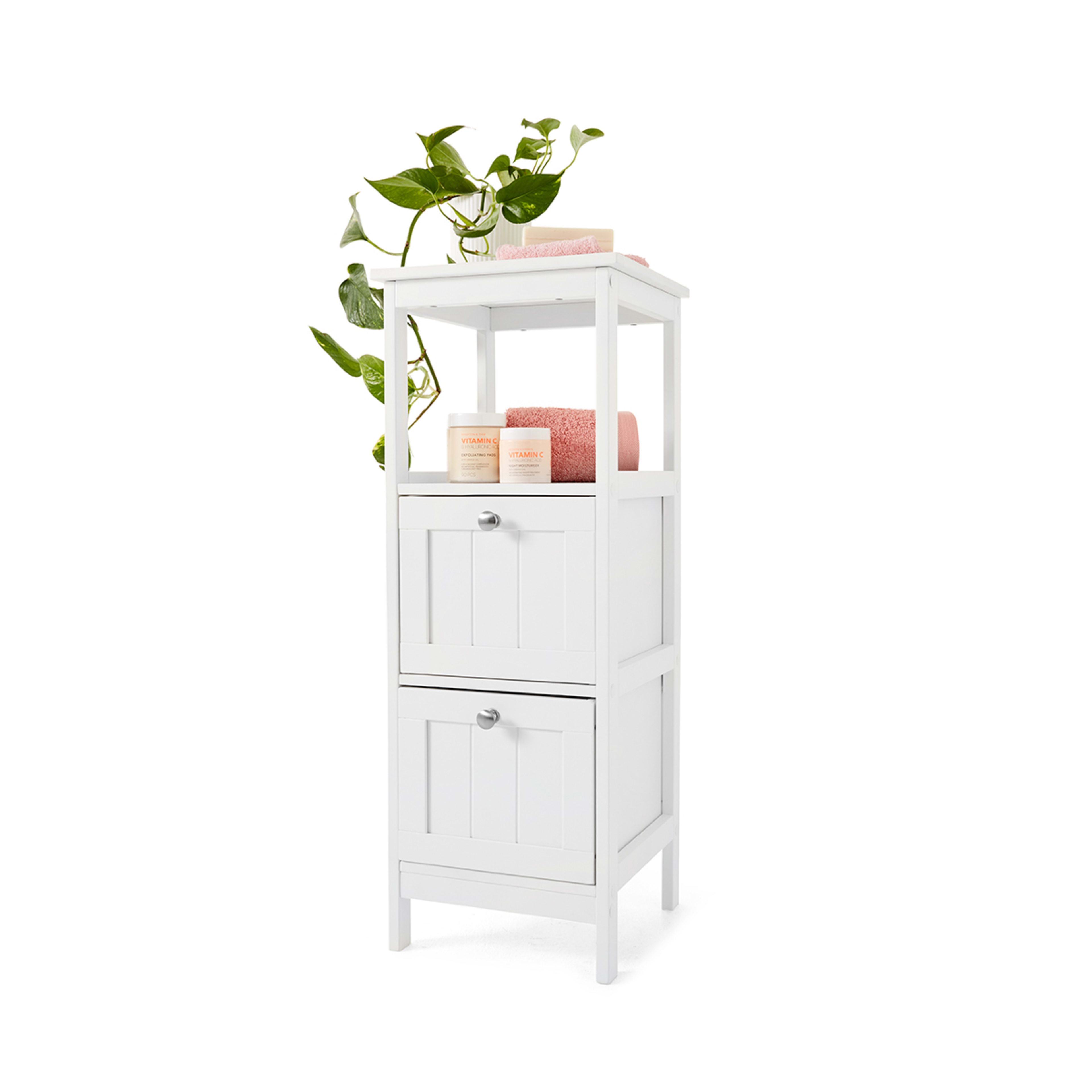 1 Panelled Storage Unit - White