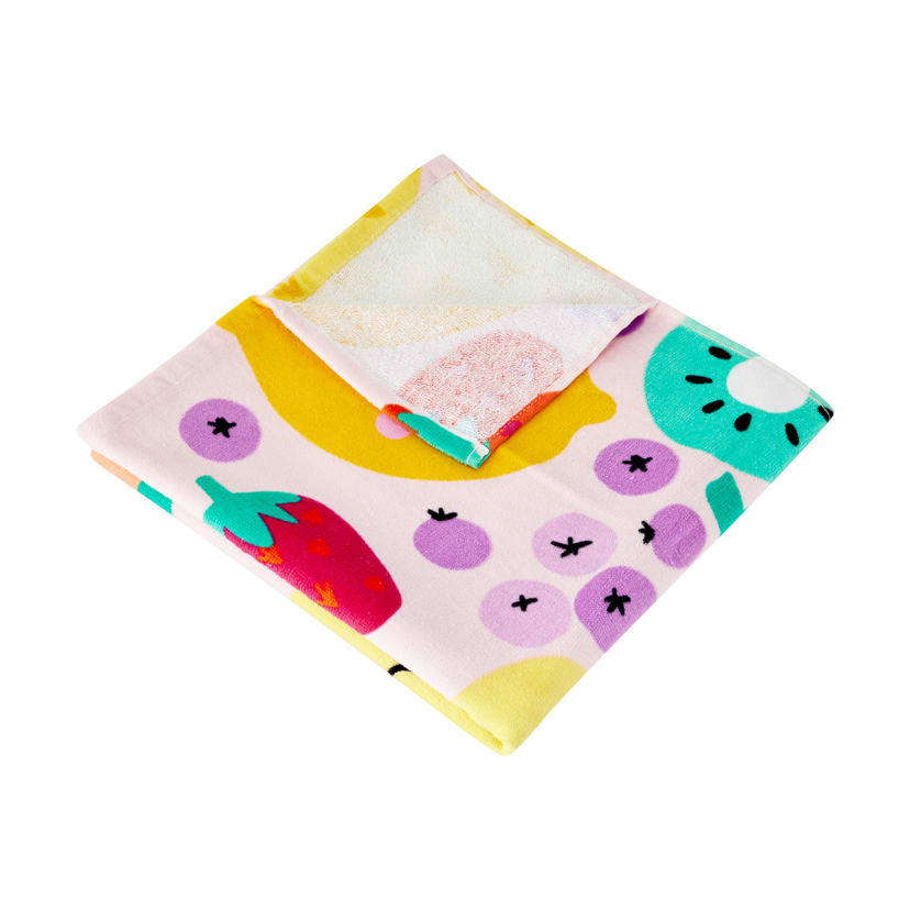 Cotton Velour Kids Beach Towel Fruits Kmart