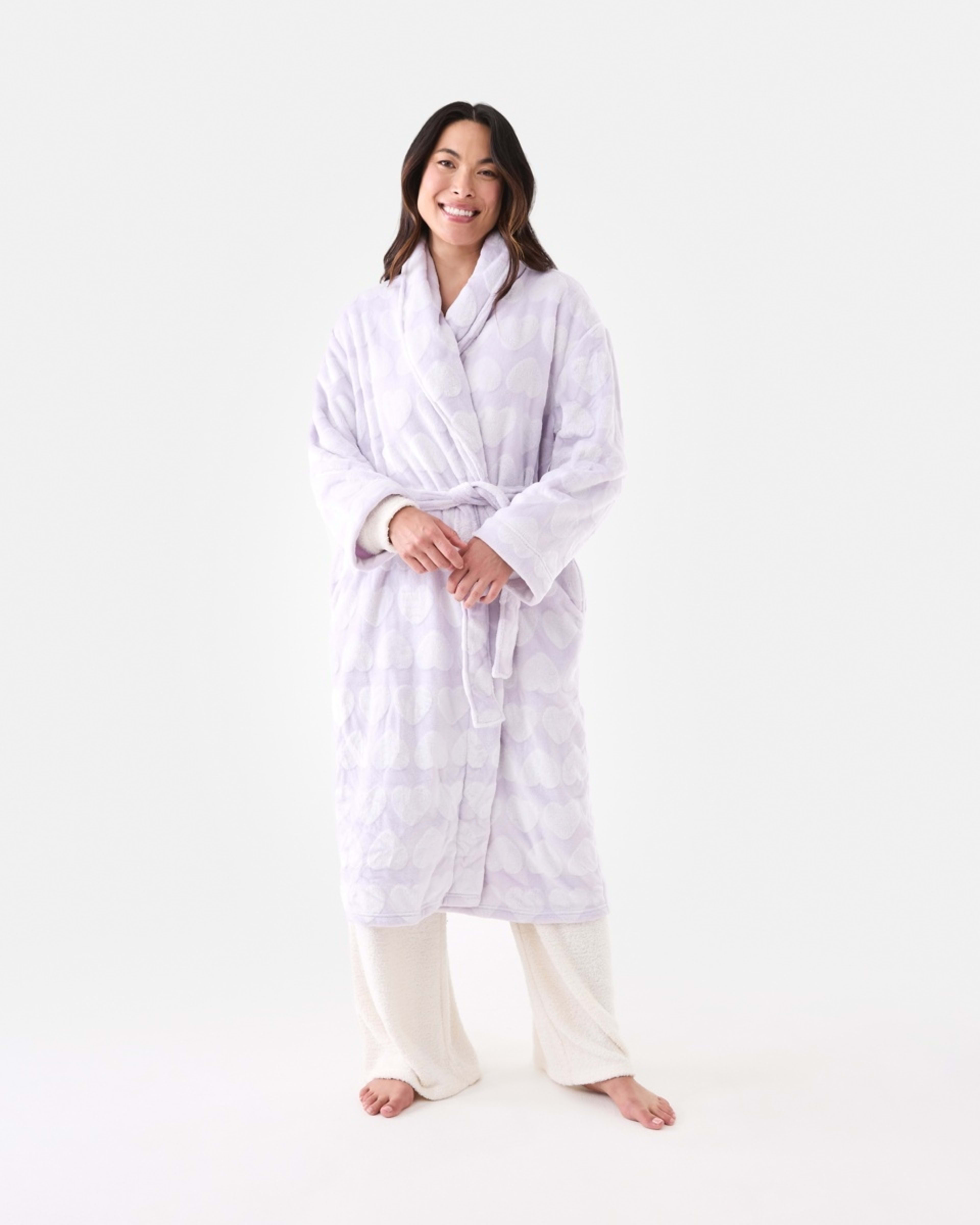 2 Printed Fleece Gown Llc Heart, 2 of 8