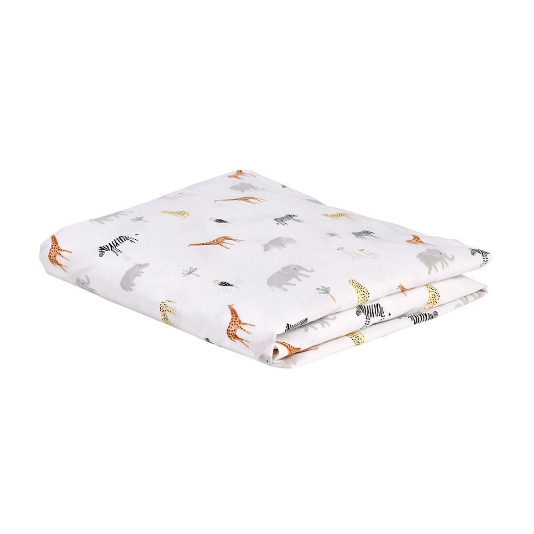 2 Pack Organic Cotton Fitted Cot Sheets Safari Kmart