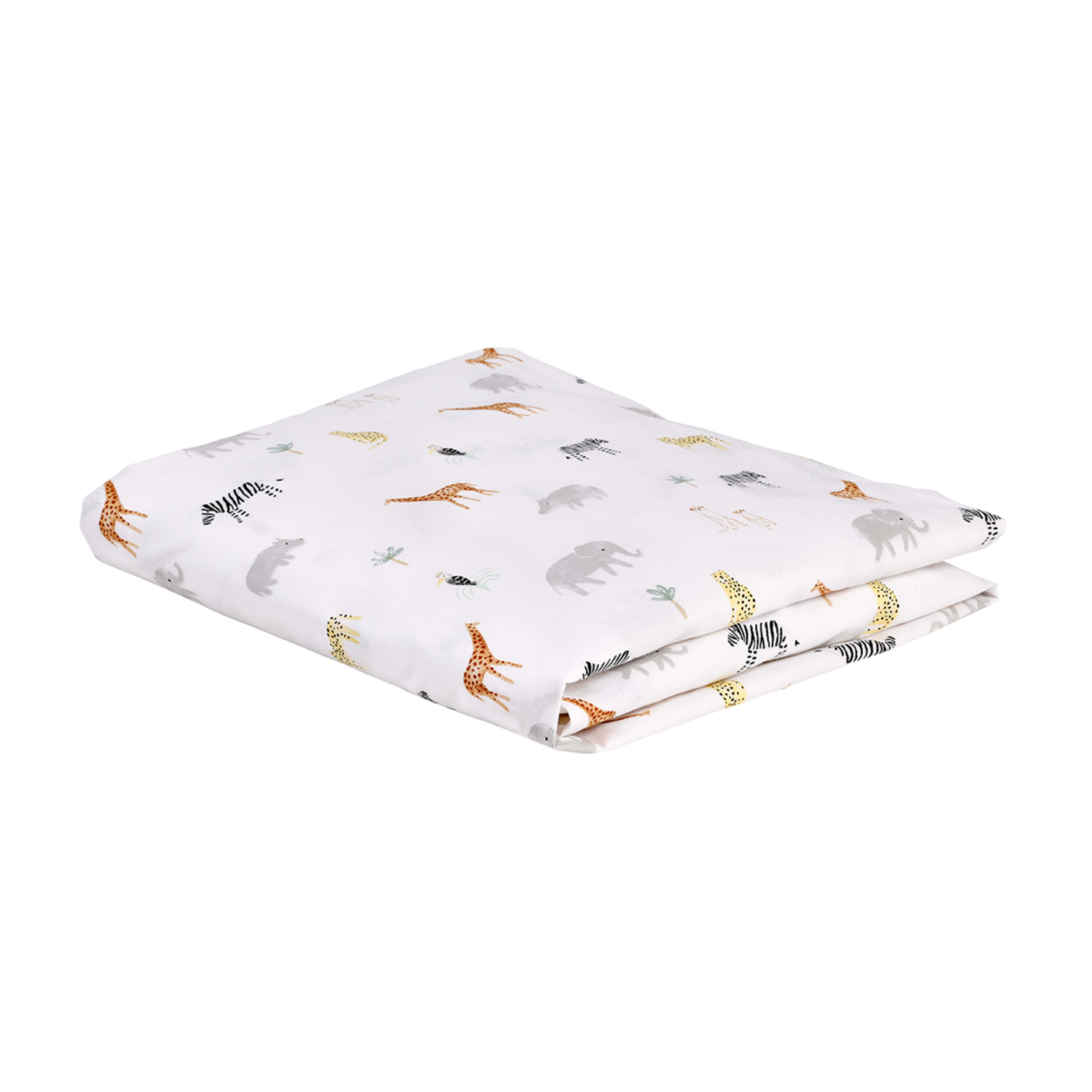 2 Pack Organic Cotton Fitted Cot Sheets Safari Kmart