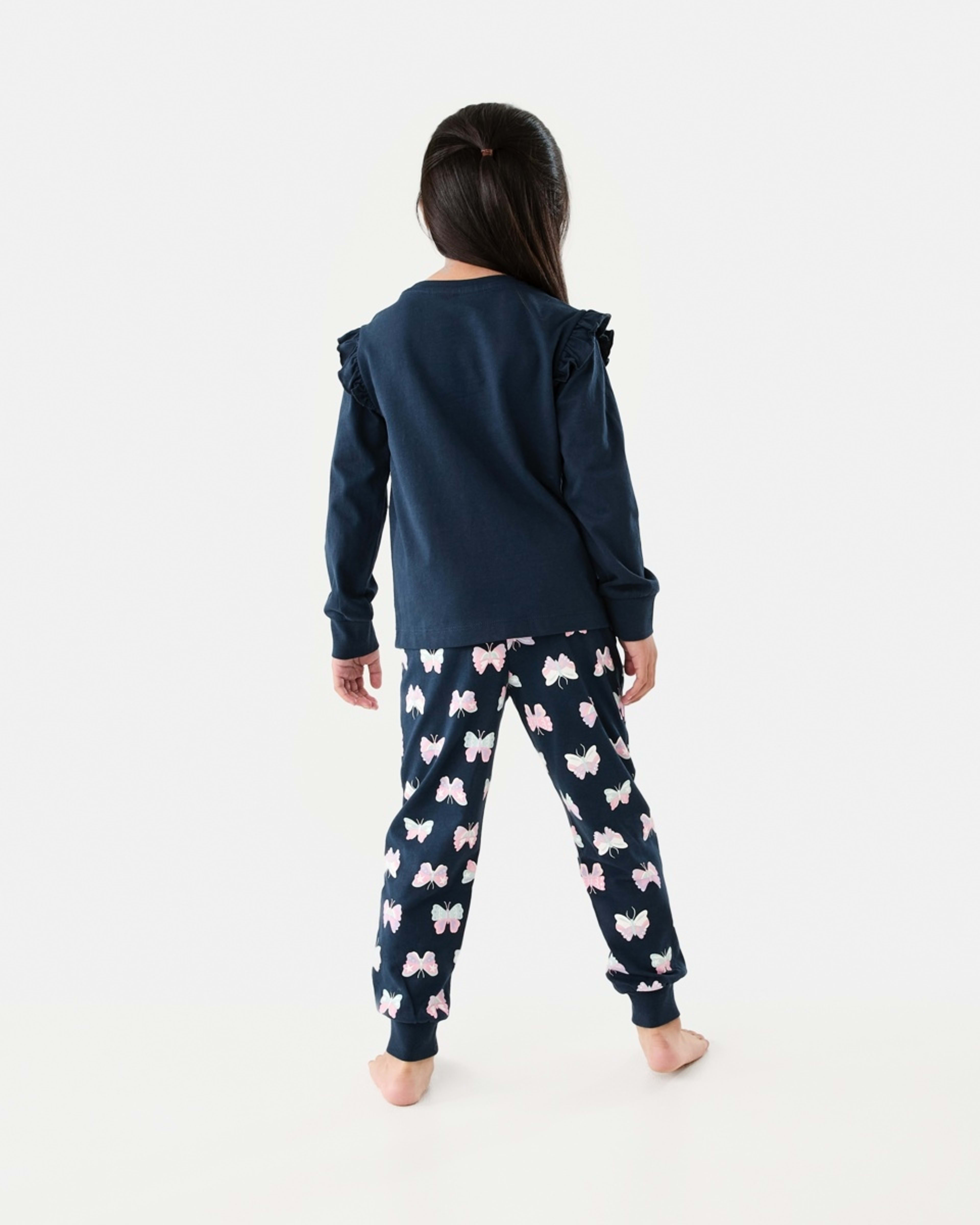 2 Jersey Pyjama Set Nvy Bttfly, 2 of 10