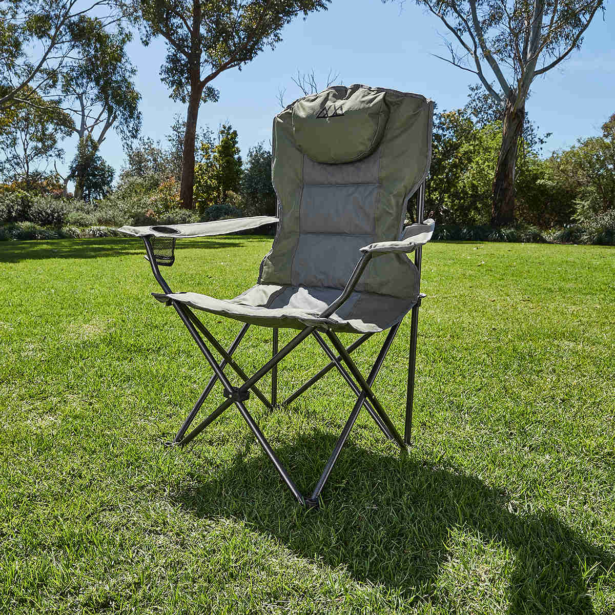 Quad Padded Camp Chair Kmart