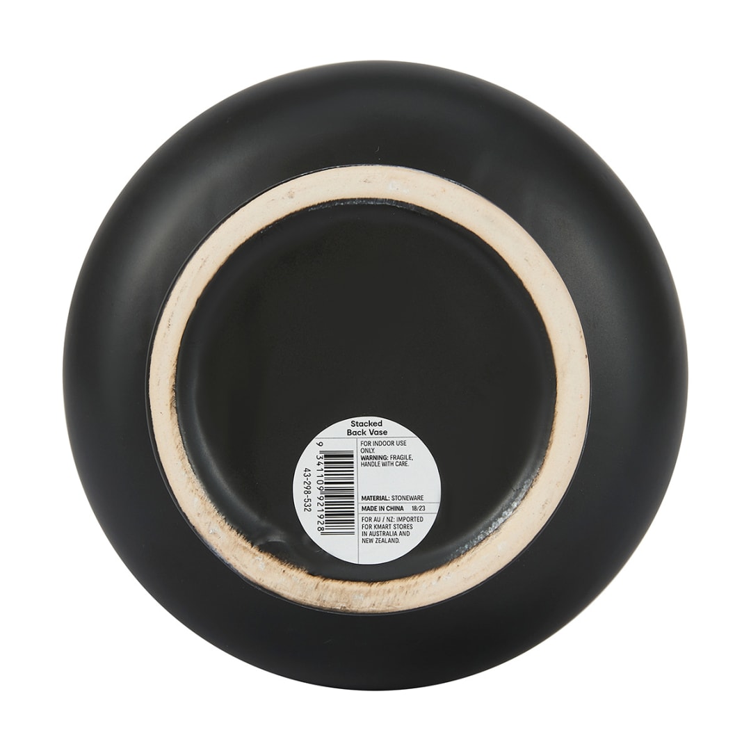 Stacked Black Vase Kmart