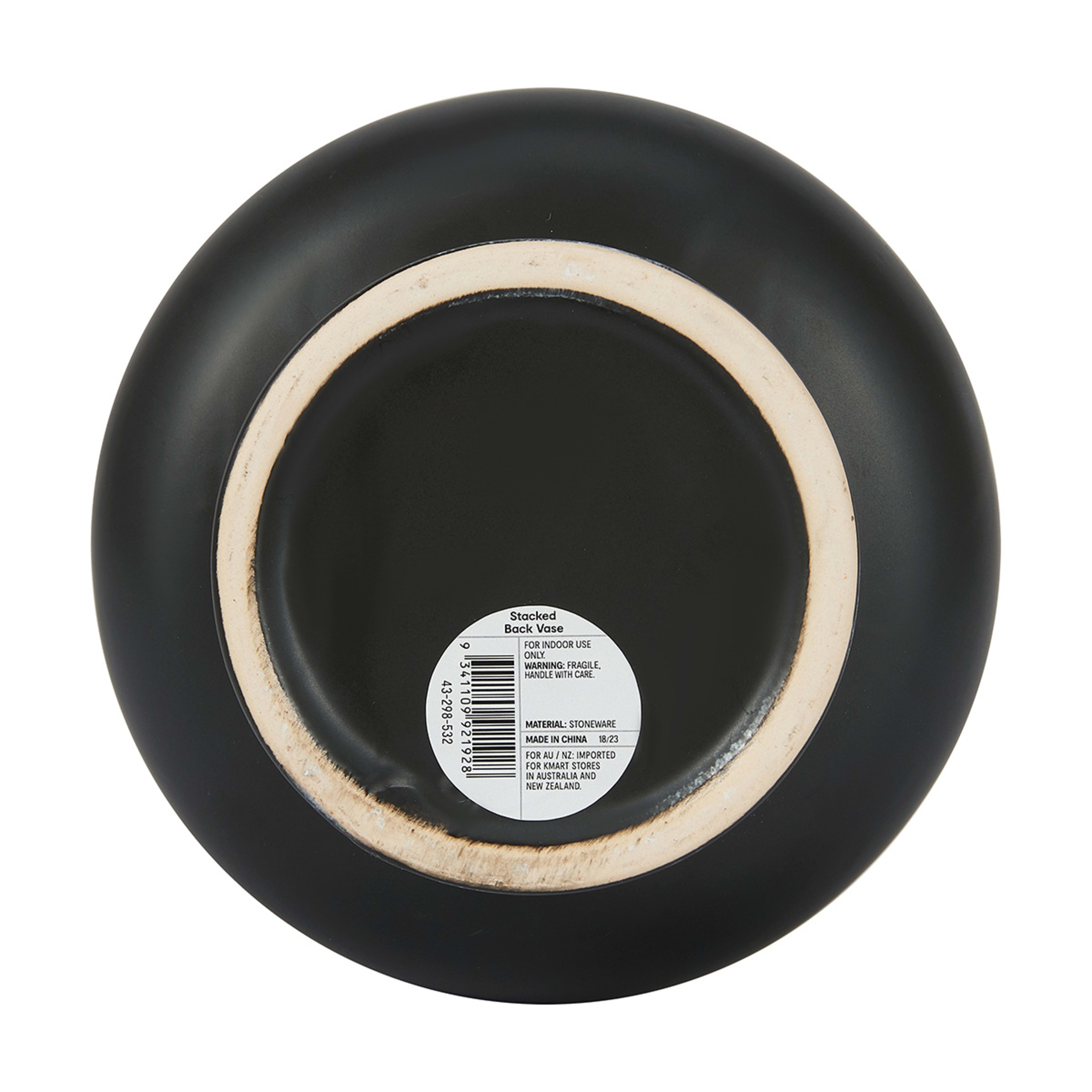 Stacked Black Vase Kmart