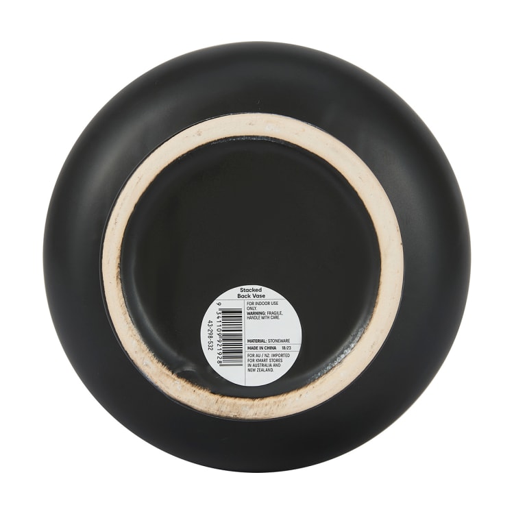 Stacked Black Vase Kmart