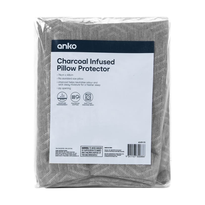 Charcoal Infused Pillow Protector Kmart