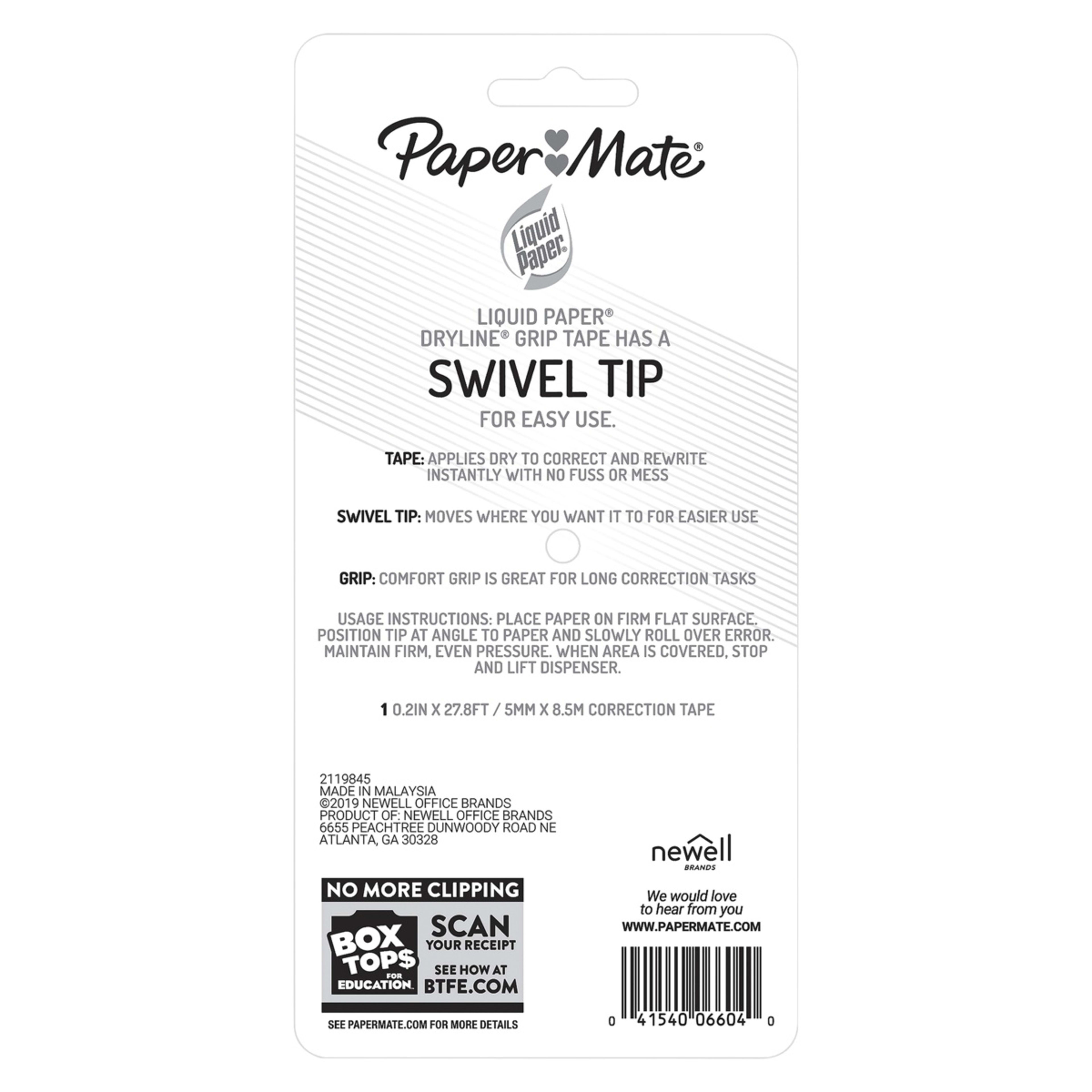6 Paper Mate Liquid Paper Dryline Grip Correction Tape, 6 of 6