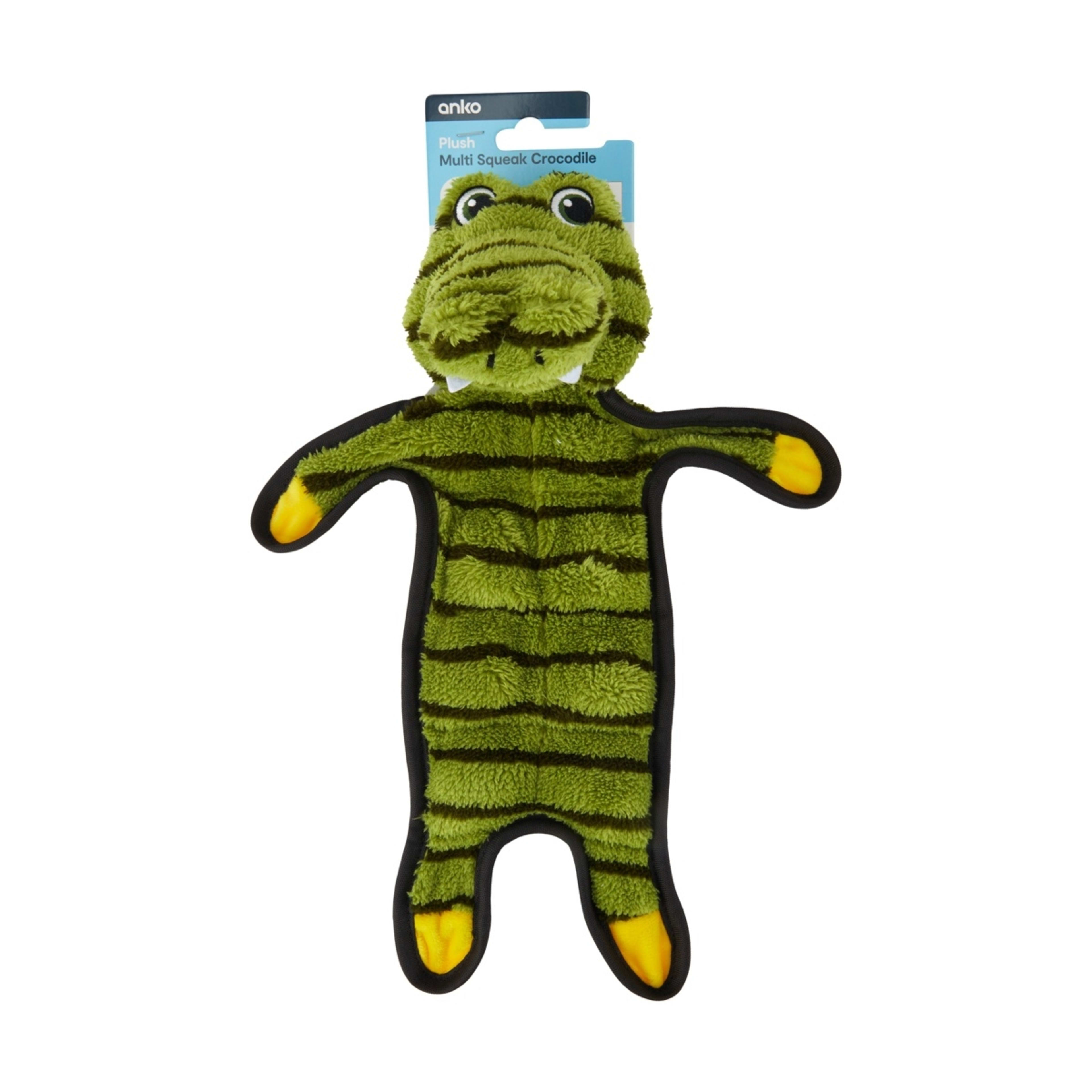 7 Pet Toy Plush Multi Squeak Crocodile, 7 of 7