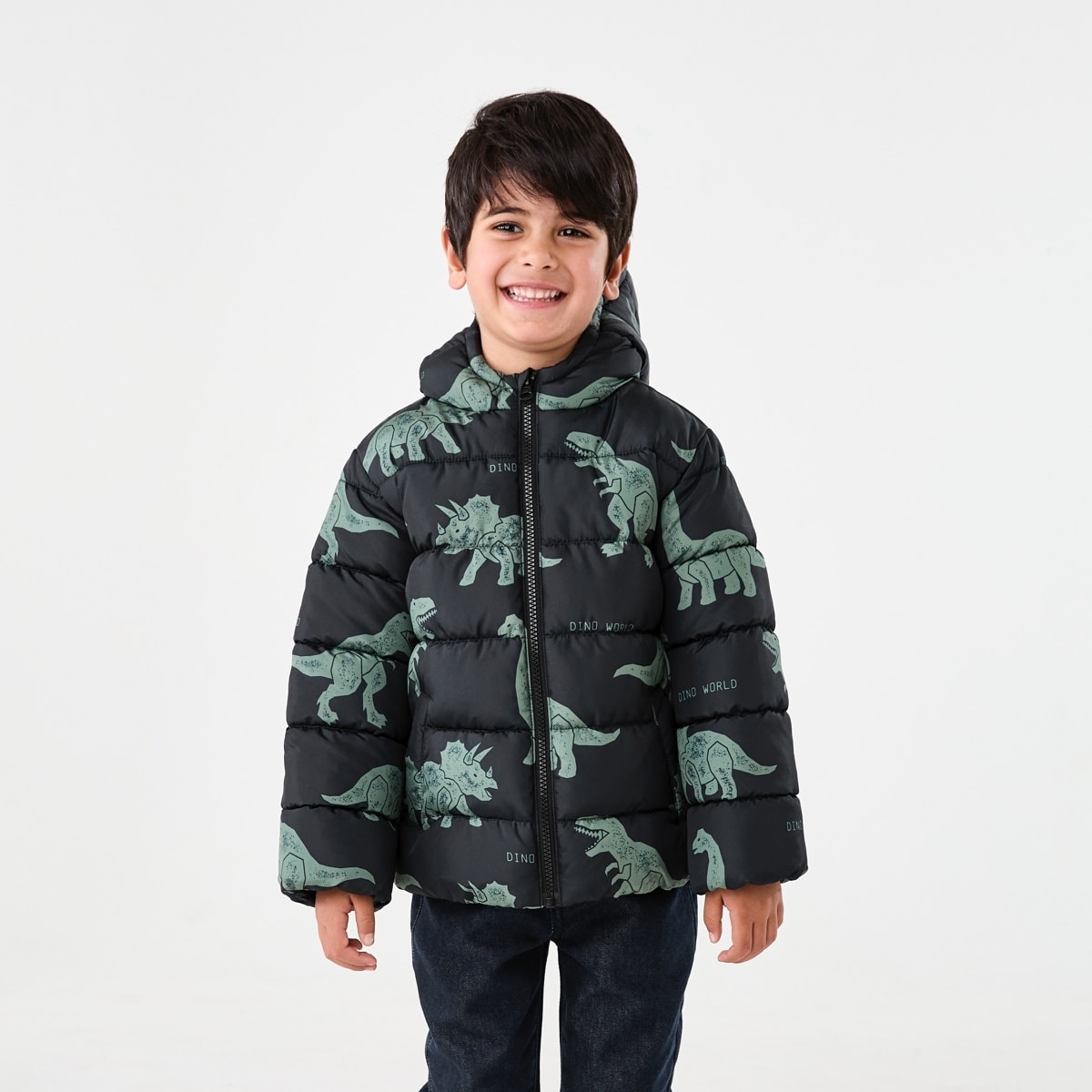 Hooded Puffer Jacket Jurassic Park Puffer Jacket For Kids