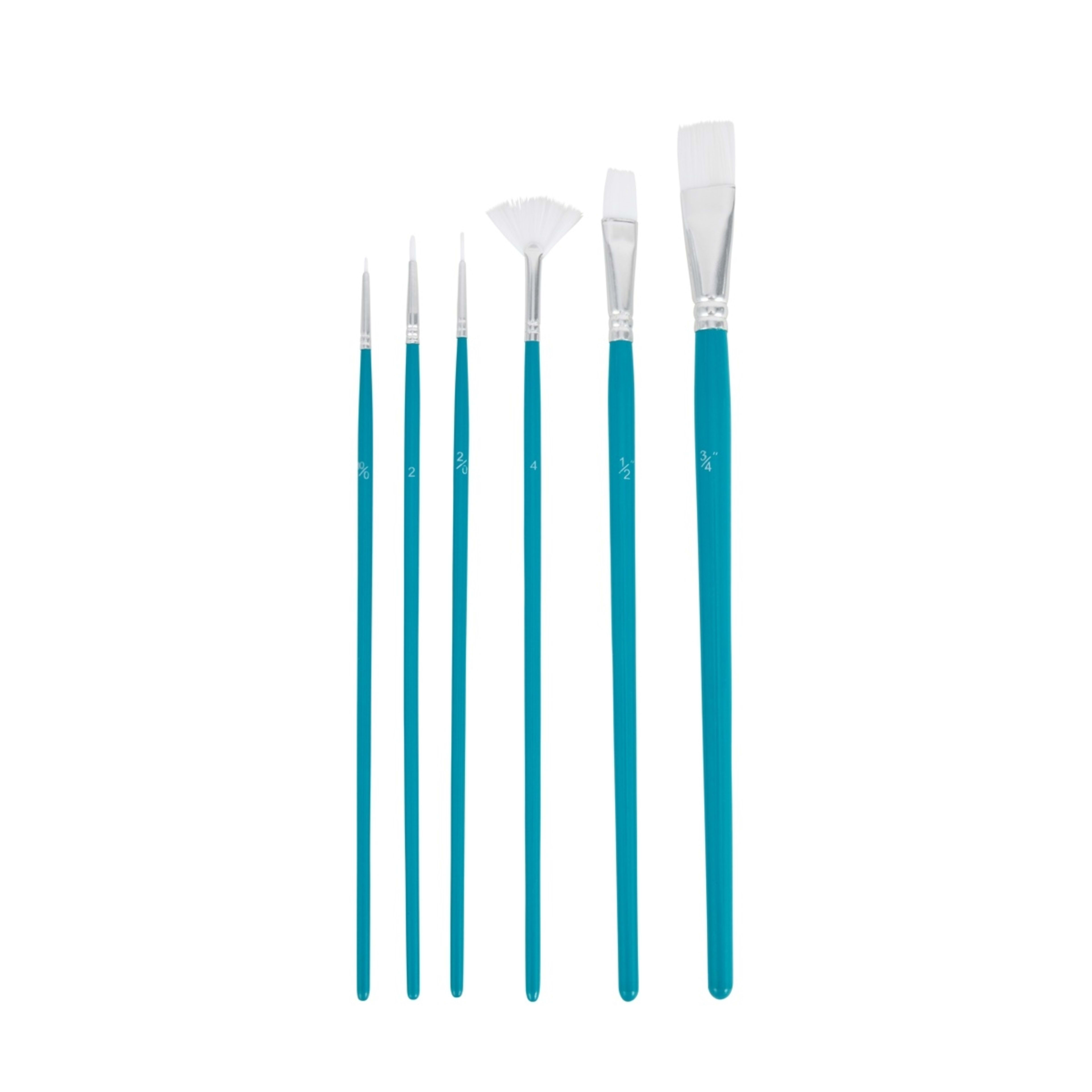 2 6 Piece Long Handle Brush Set, 2 of 3