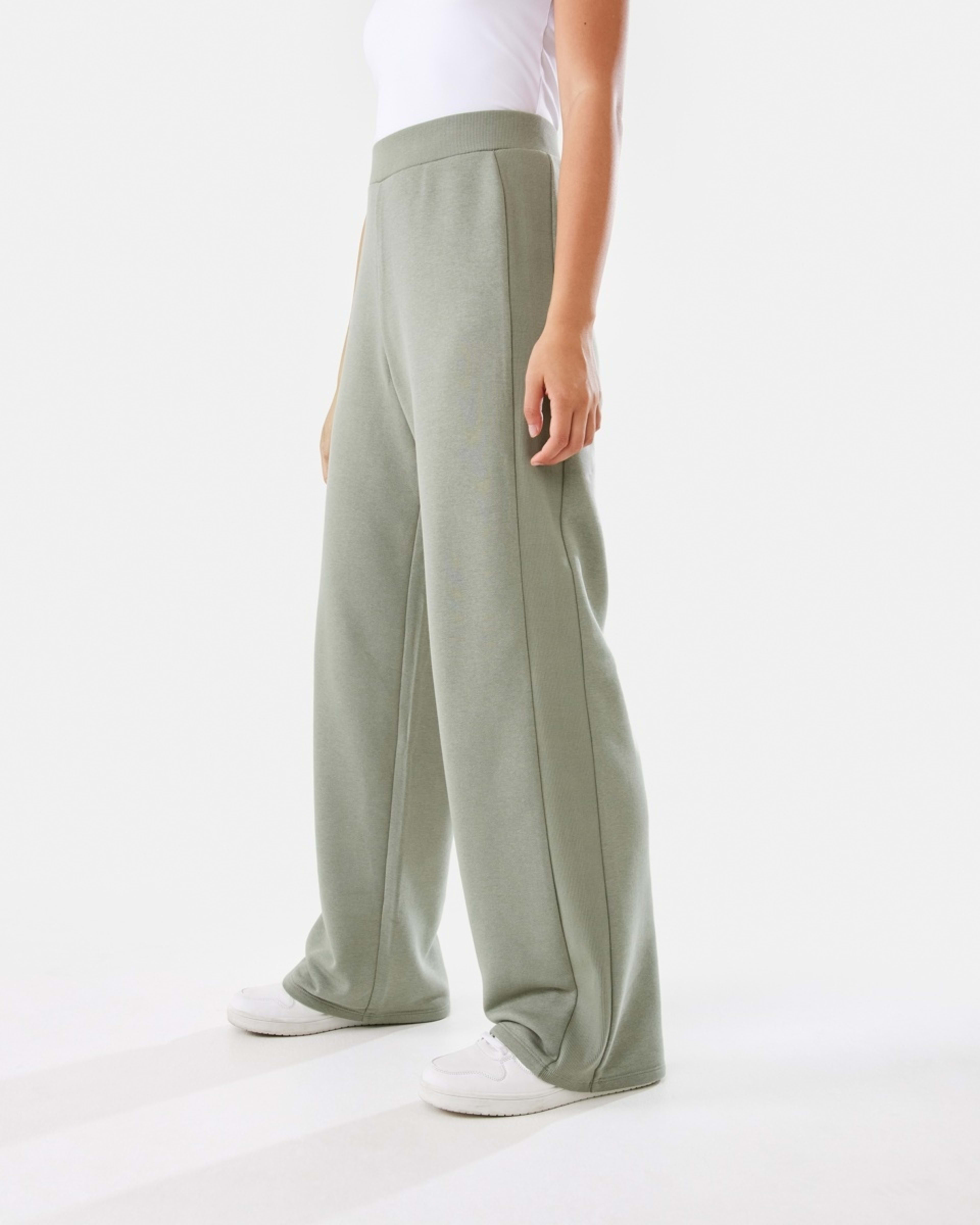 1 Active Womens Straight Leg Panel Trackpants Soft Khaki