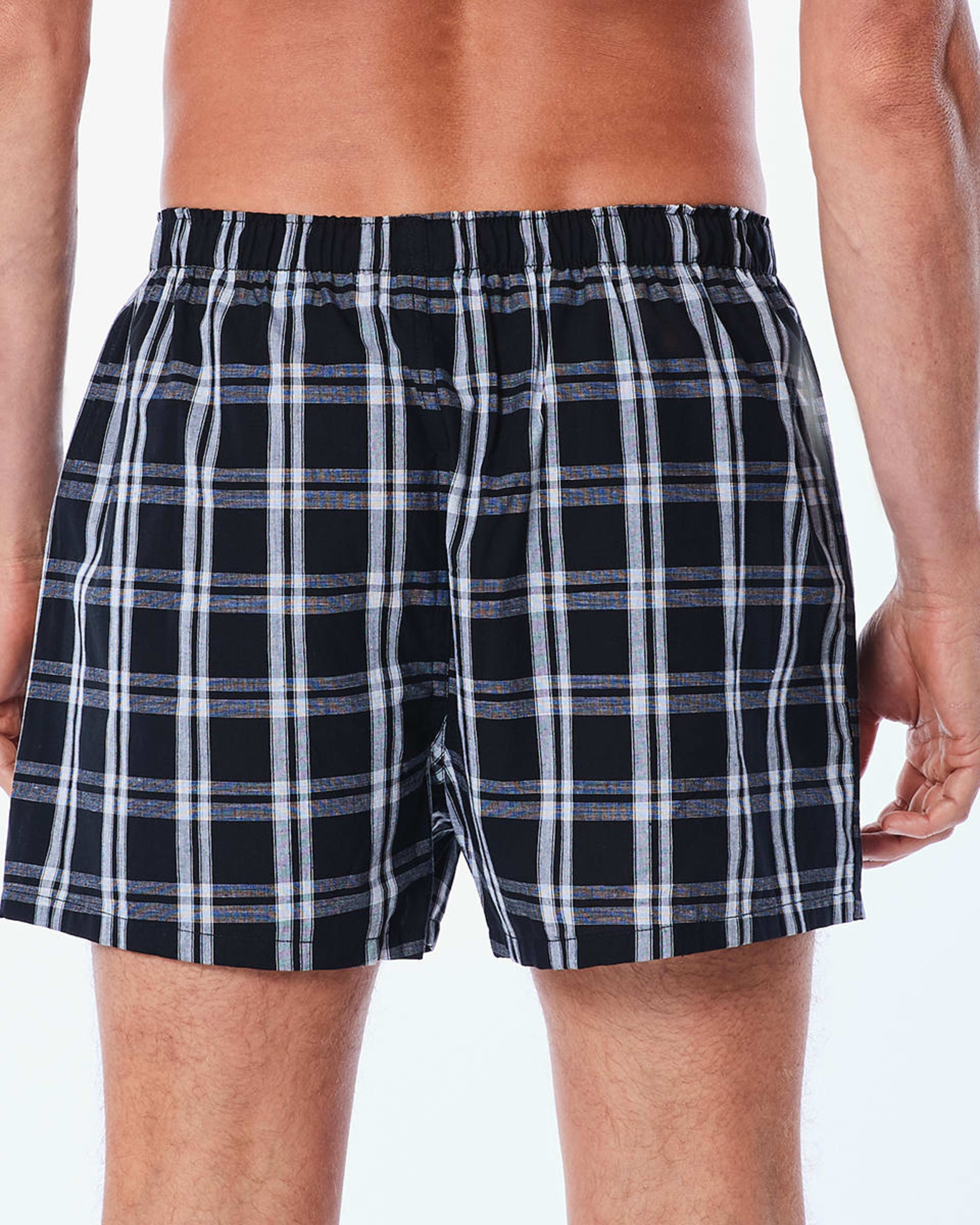 6 3 Pack Alpha Classic Woven Boxers Blkchkpk, 6 of 7