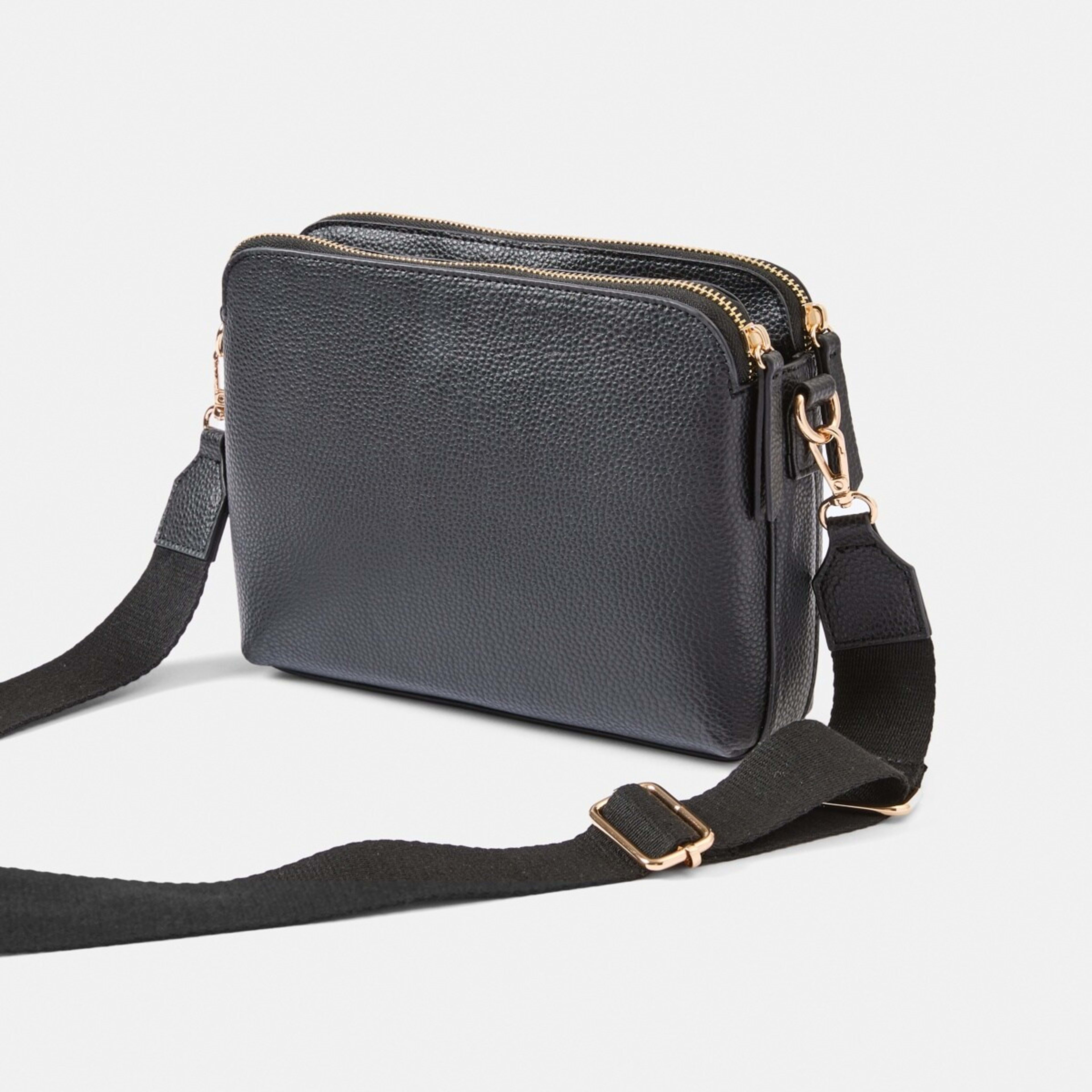 2 Double Pocket Crossbody Bag Black, 2 of 5