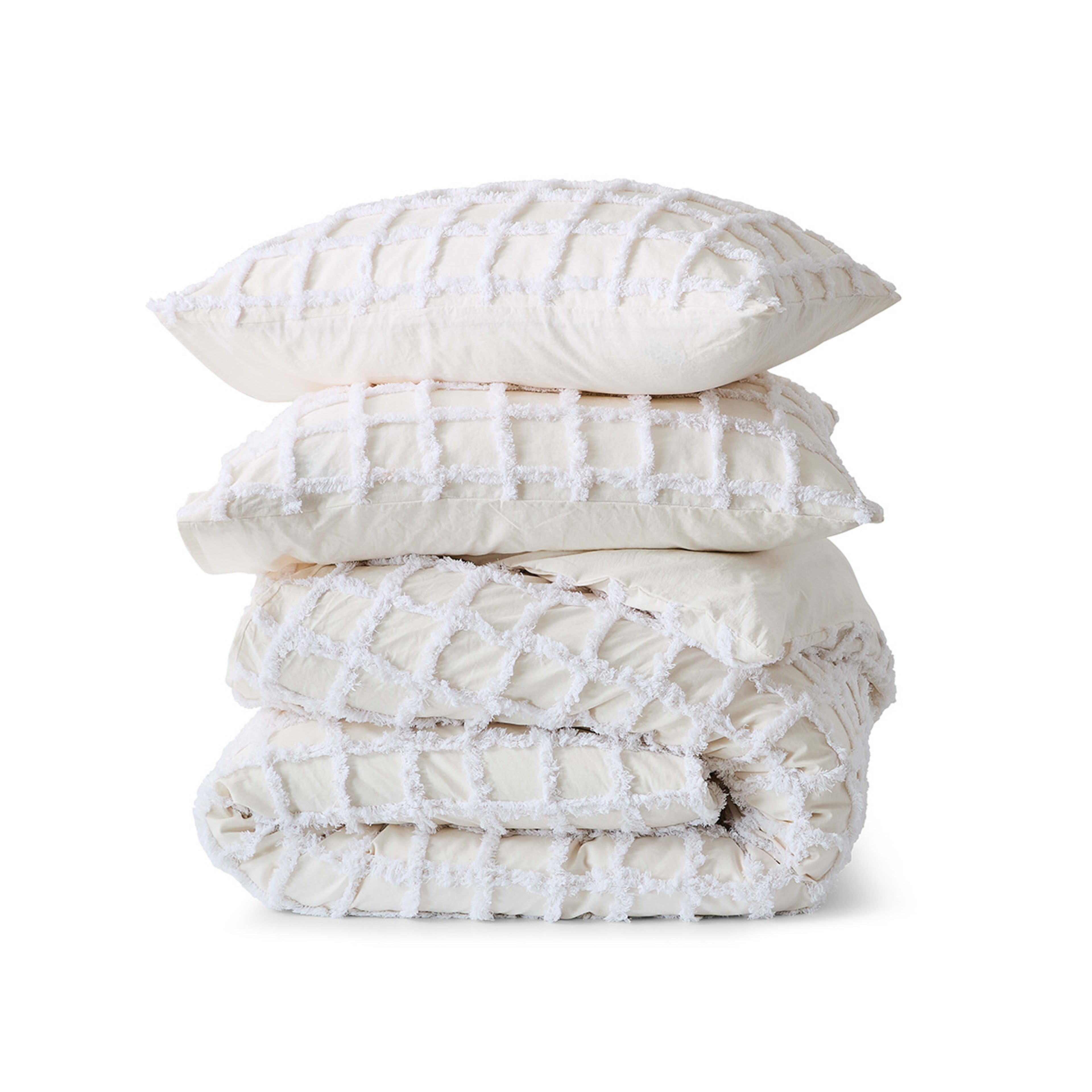 3 Ari Cotton Quilt Cover Set - Double Bed, White, 3 of 6