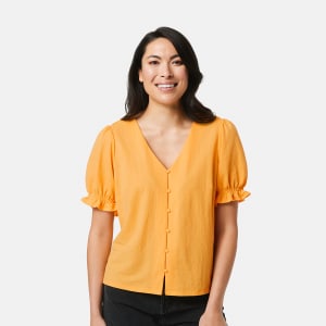 Short Sleeve Button Through Top - Kmart NZ