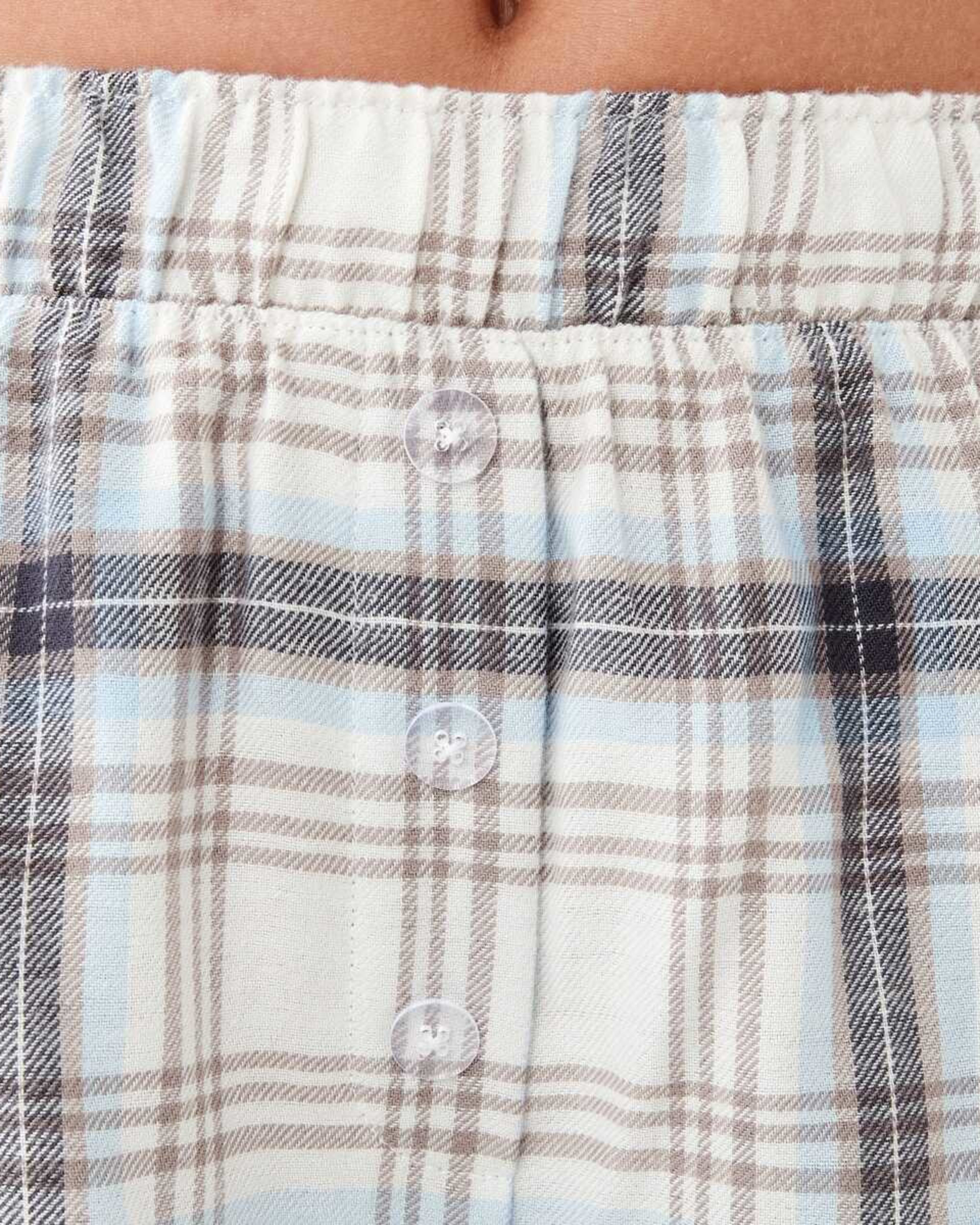 4 Boyfriend Flannel Shorts Grey Chk, 4 of 6
