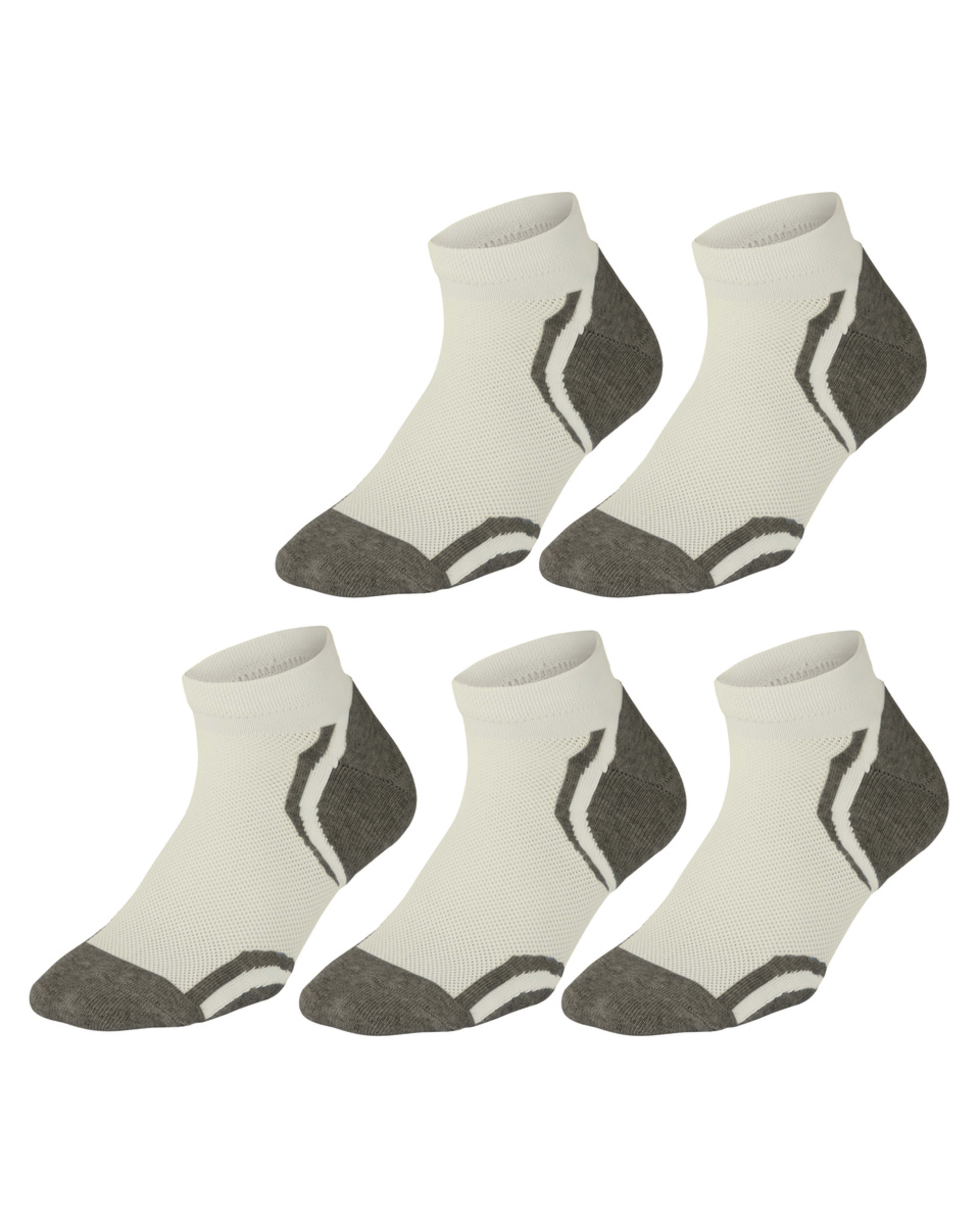 1 5 Pack Low Cut Mesh Sport Socks WHITE, 1 of 3