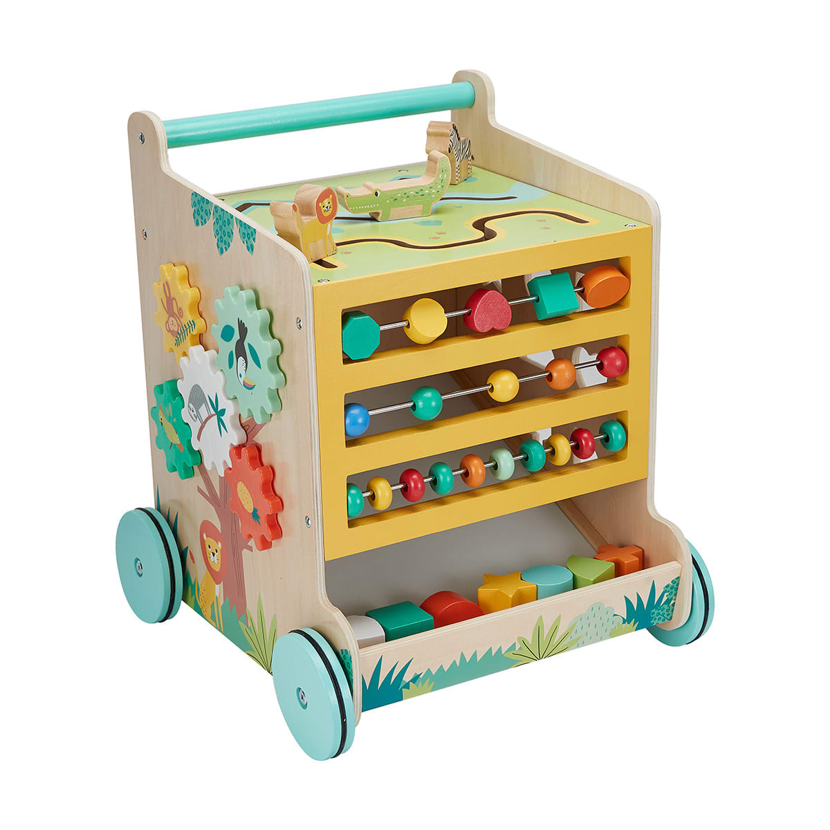 Wooden 6 in 1 Activity Cube Walker Kmart