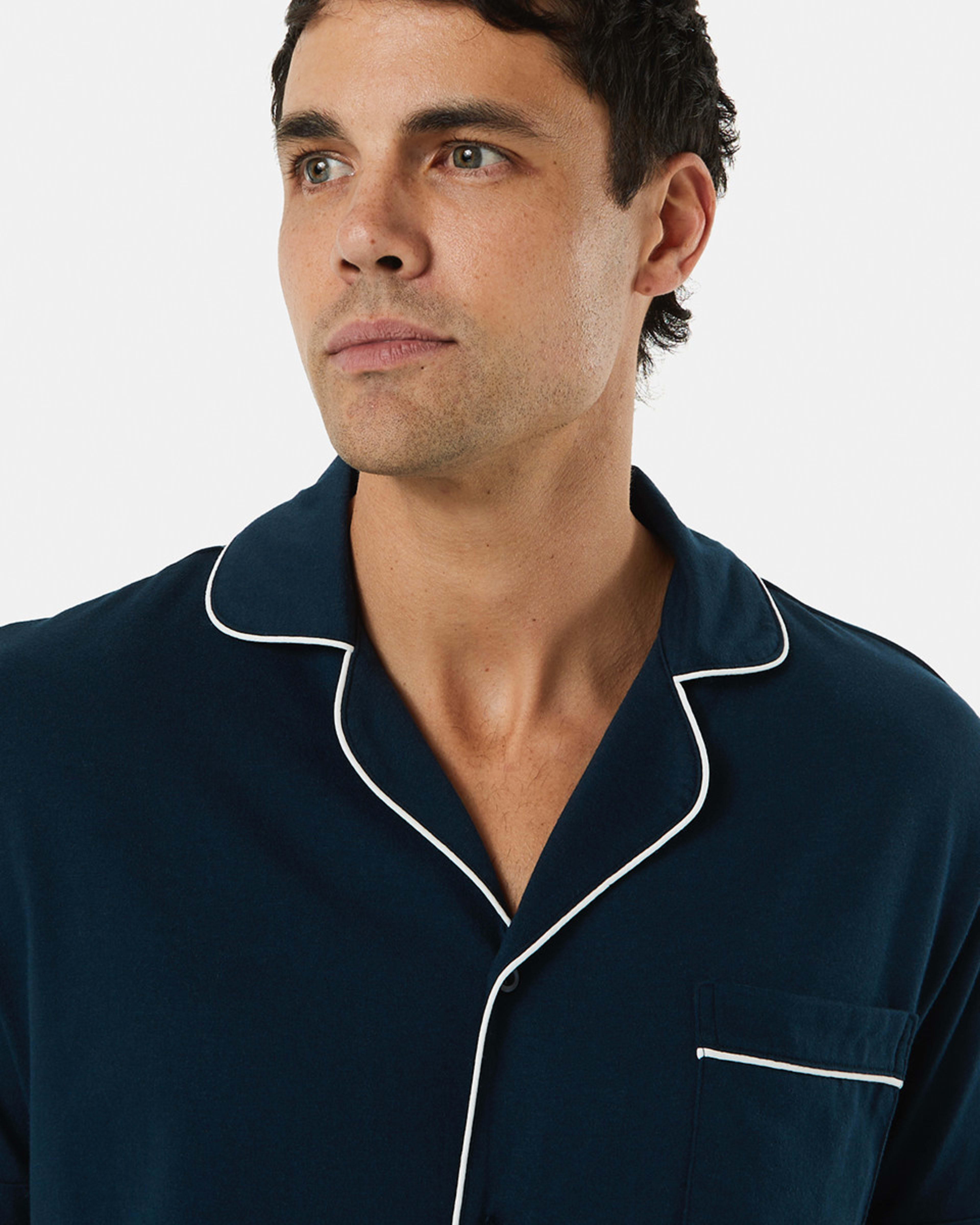 Short Sleeve Button Through Knit Pyjama Set Kmart