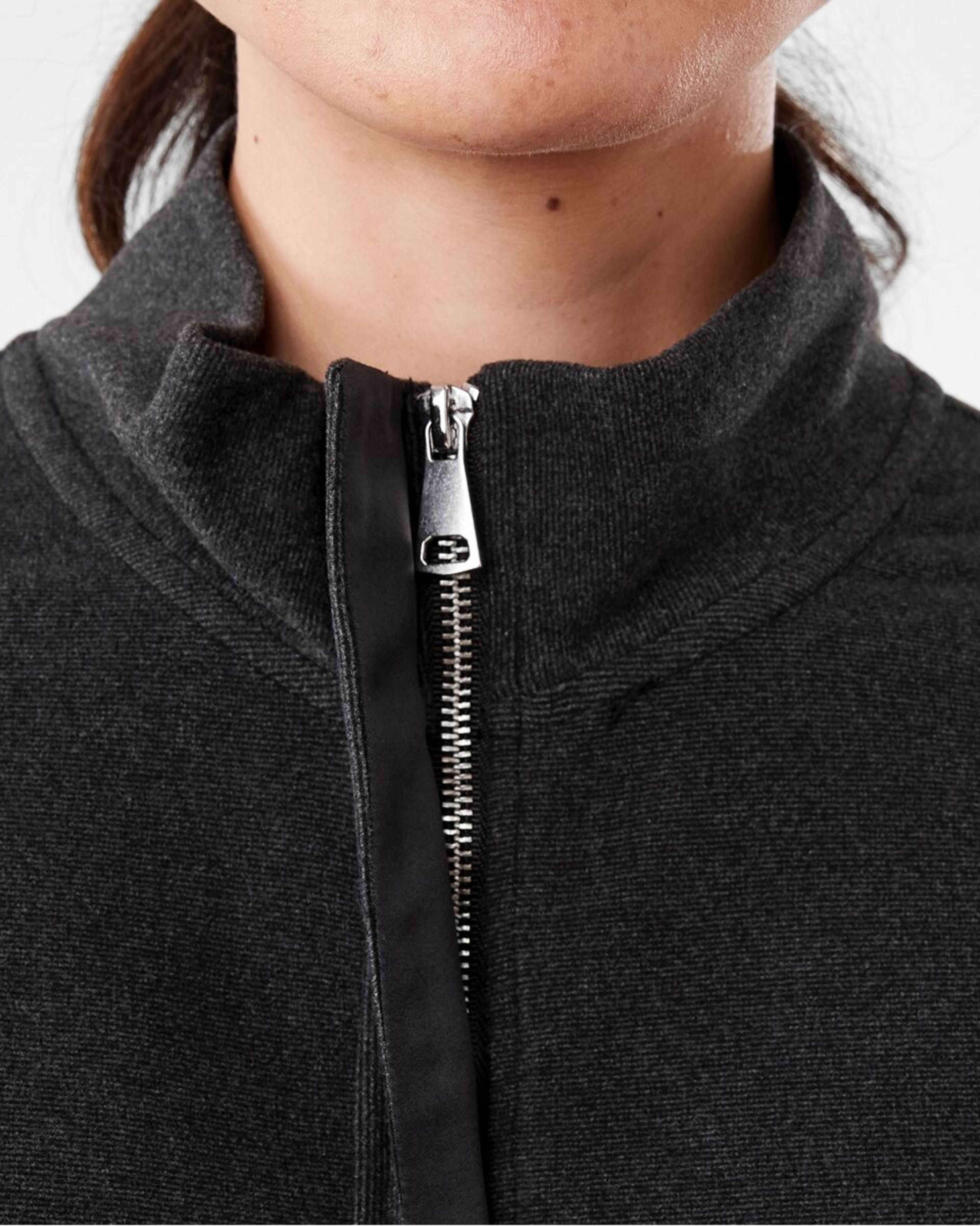 5 Active Womens Half Zip Mid Layer Sweatshirt BLACK, 5 of 7