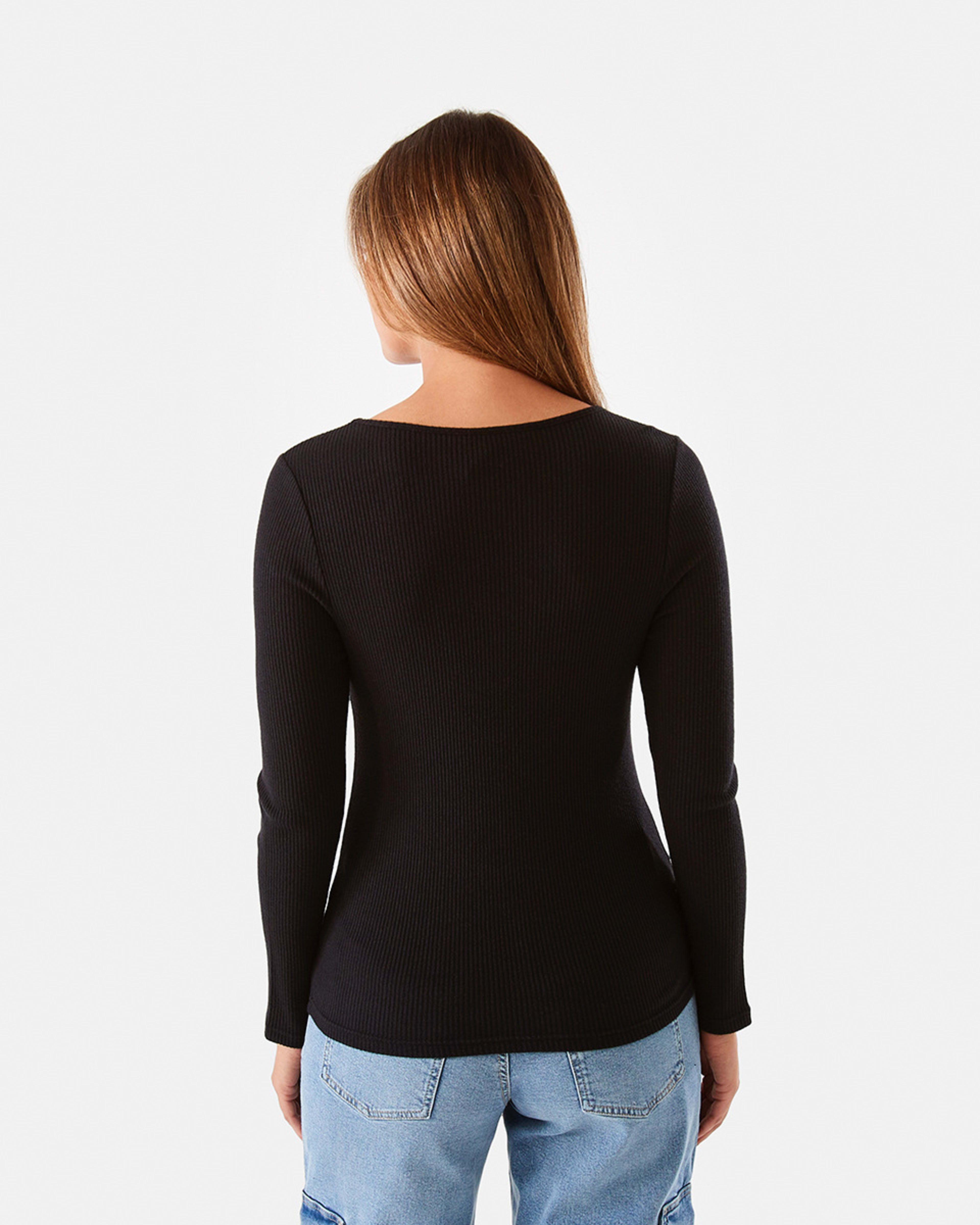 Long Sleeve Cut Out Top - Kmart